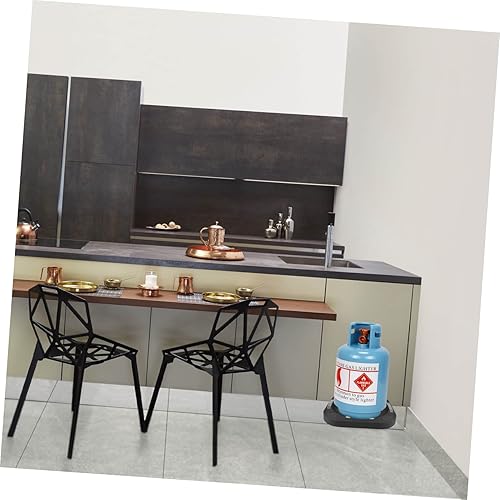 Miniatura 7 de HEMOTON Bandeja para tanque de gas, bandeja para tanque de propano, base de cilindro de propano, cilindro de gas, estante fijo, plataforma de tanque