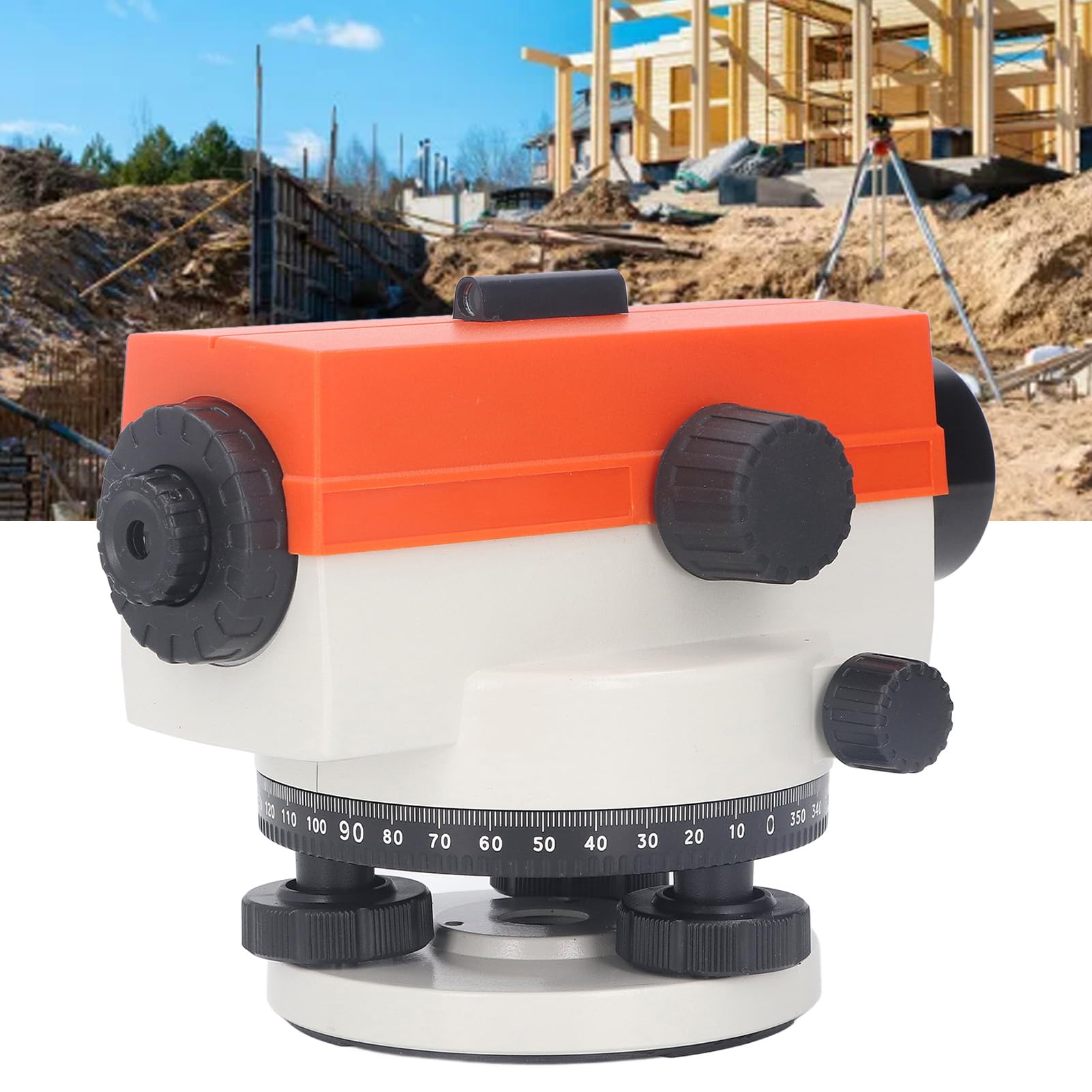 Eujgoov 32-krotne Optyczne Narzędzie do Automatycznego Poziomowania Miernik Poziomujący ze Stopu Aluminium z Wyraźnym Obrazowaniem Idealny do Projektów Budowlanych i Geodezyjnych