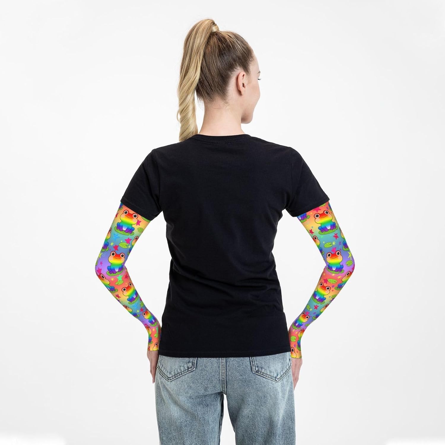Rainbow Arm Sleeves LGBT Pride Arm Sleeves Gay Sports Compression Arm Sleeve for Women Man