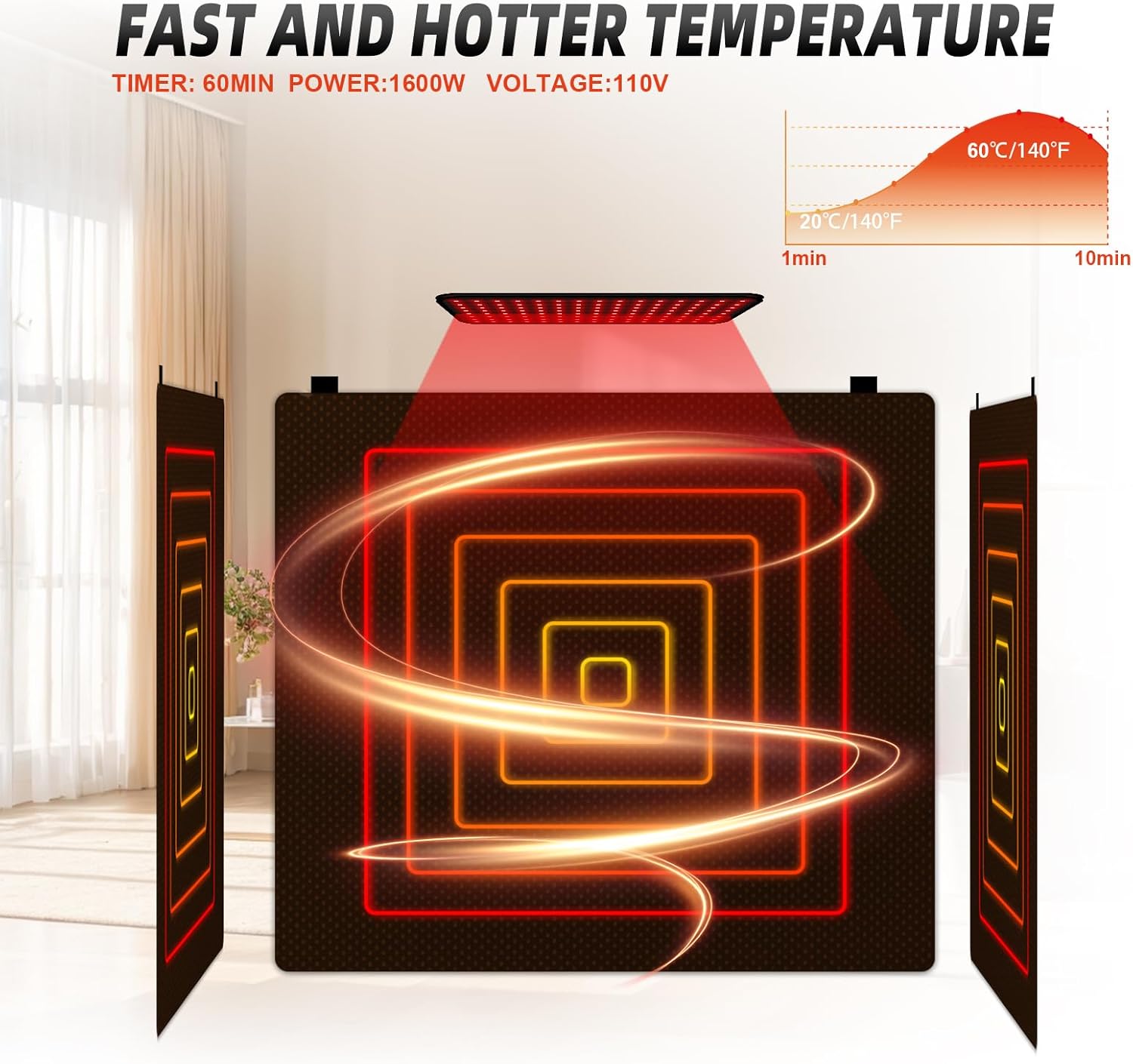 2 Person Infrared Sauna Box, Portable Infrared Sauna for Home, Personal Infrared Saunas with Red Light Threapy, Remote Control, Upgraded Comfortable Chair
