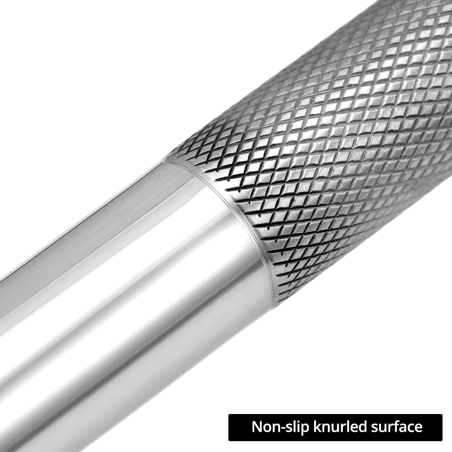 QWORK Barre di sostegno per doccia in acciaio inox 304, lunghezza 40,6 cm, confezione da 4, antiscivolo, zigrinate, per disabili, corrimano e doccia per sicurezza e supporto, per anziani, disabili