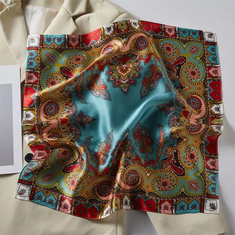 Image of ANDANTINO 100% Mulberry Silk Scarf -21 inch Square Neckerchief with Gift Packed