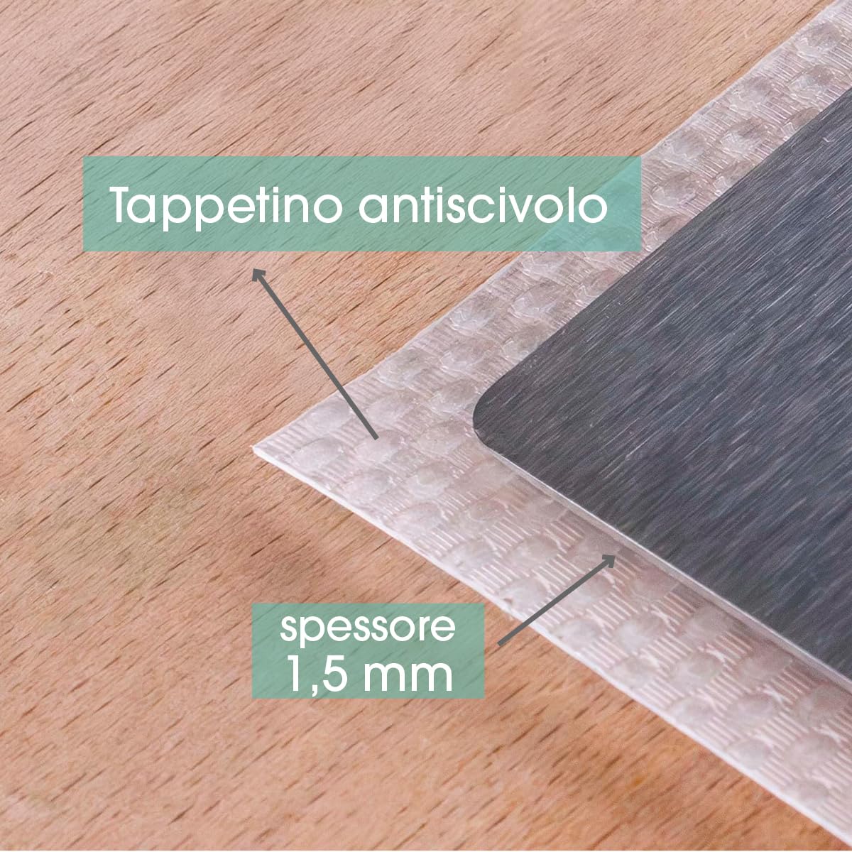 Oppaha - Spianatoia da Cucina in Acciaio Inox - Spianatoia per Impastare e Lavorare la Pasta - Piano da Lavoro Resistente e Igienico - Extraspessore 1,5 mm - 60x50 cm