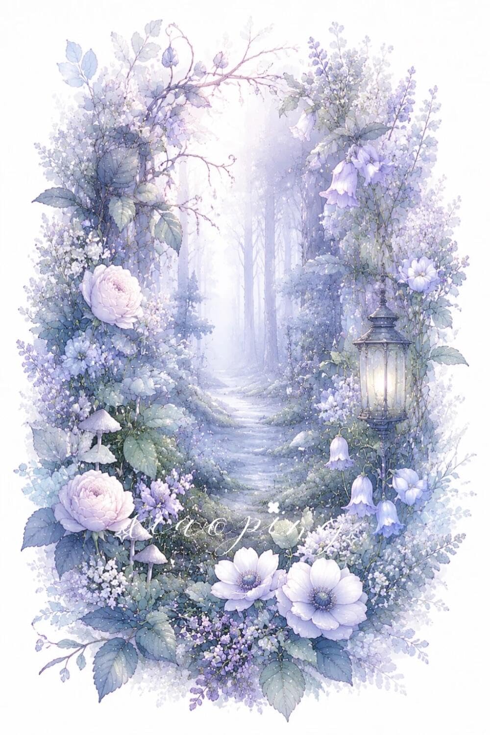 Rqwybcaxn Embroidery Beads Kit Anime Forest 40x50cm