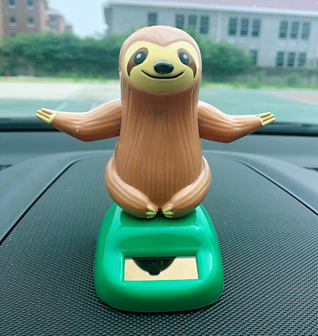 Solar Sloth Sloth Ornament Solar Powered Sloth Car Dashboard Decor – Cute Swinging ...
