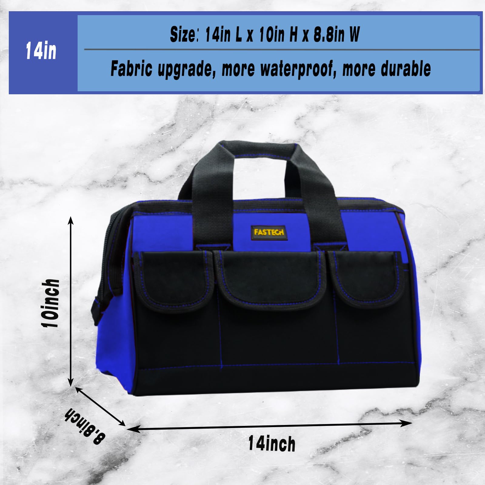 Snapklik.com : FASTECH Small Tool Bag, 14INCH Waterproof Bag