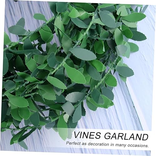 Miniatura 3 de ABOOFAN 7.5m Green Leaf Rattan Garland Leaf Art Vine Wire for DIY Headbands Wedding Decor