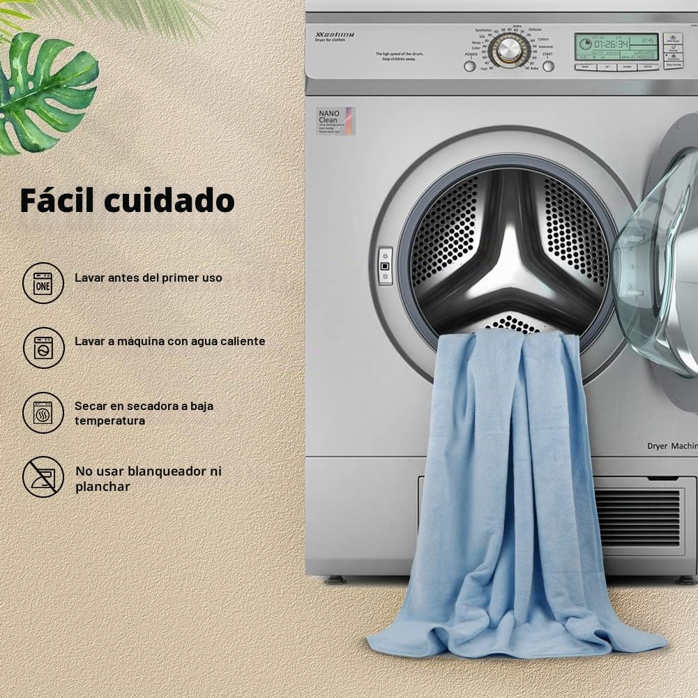 Orighty Juego de Toallas de Baño, 4 Piezas (68 x 137 cm) Soft Touch, Toallas de Baño de Microfibra Altamente Absorbentes, Toallas de Baño de Microfibra para Deportes, Yoga, SPA, Fitness - Azul | Toallas de microfibra altamente absorbentes y de secado rápi