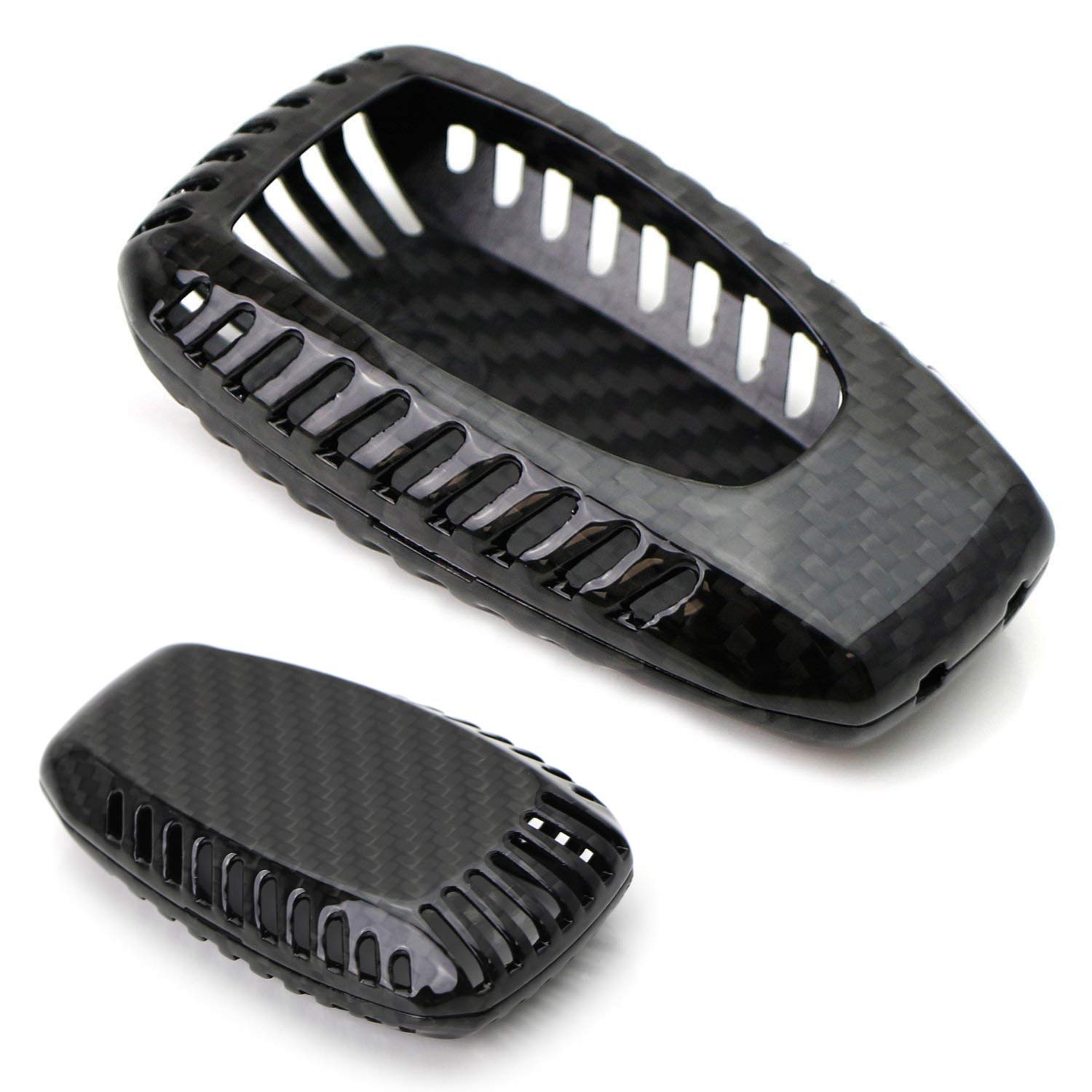 iJDMTOY (1) Real Carbon Fiber Gloss Black Key Fob Protective Cover Case for 2013-up Subaru BRZ 2015-up Subaru Legacy Outback XV Crosstrek 2016-up WRX/STi 2017-up Forester Impreza etc