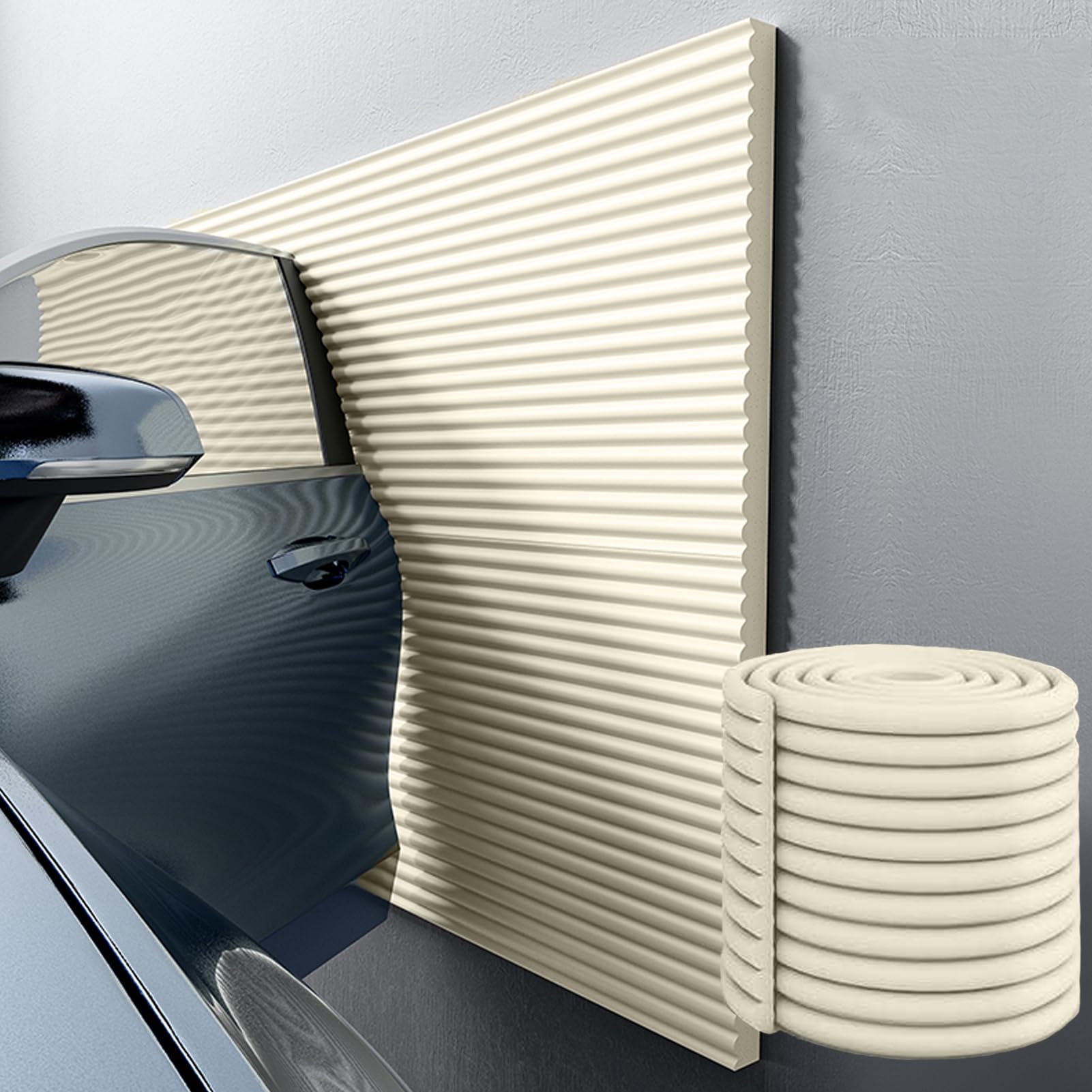 Garage Wall Protector for Car Doors, Strong Foam Car Door Bumper Guard for Parking Garages, Wall Padding Bumpers Corner Guards Protector Strip Waterproof/Anti-Scratch/Collision