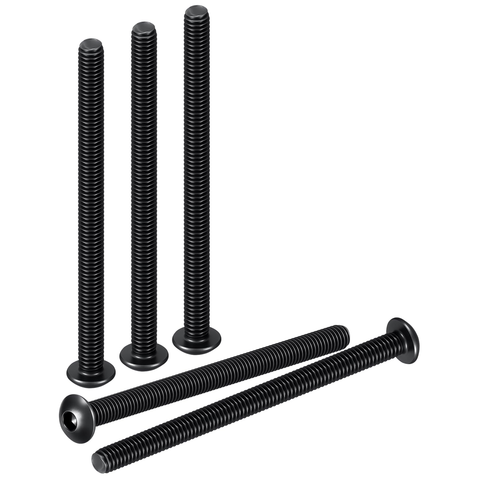 DTGN M2.5-0.45x45mm Button Head Socket Cap Screws - 50Pack - Good for Road Bicycle, Mountain Bike, Auto, Motorcycle - Carbon Steel Black Oxide - Hex Socket Drive Fasteners โ image 1