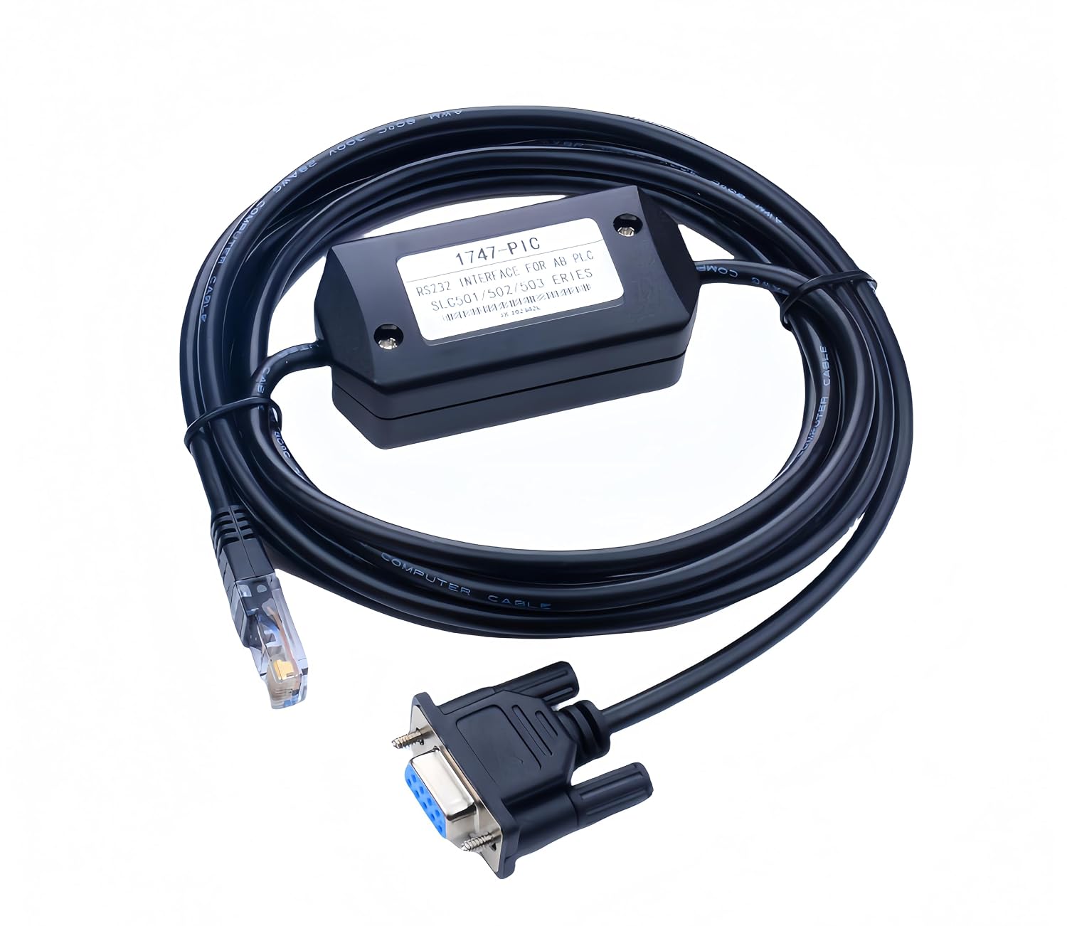 PLC Programming Cable Compatible for Allen Bradley SLC 5/01/02/05/03, for USB-1747-PIC Replacement, 10 FT