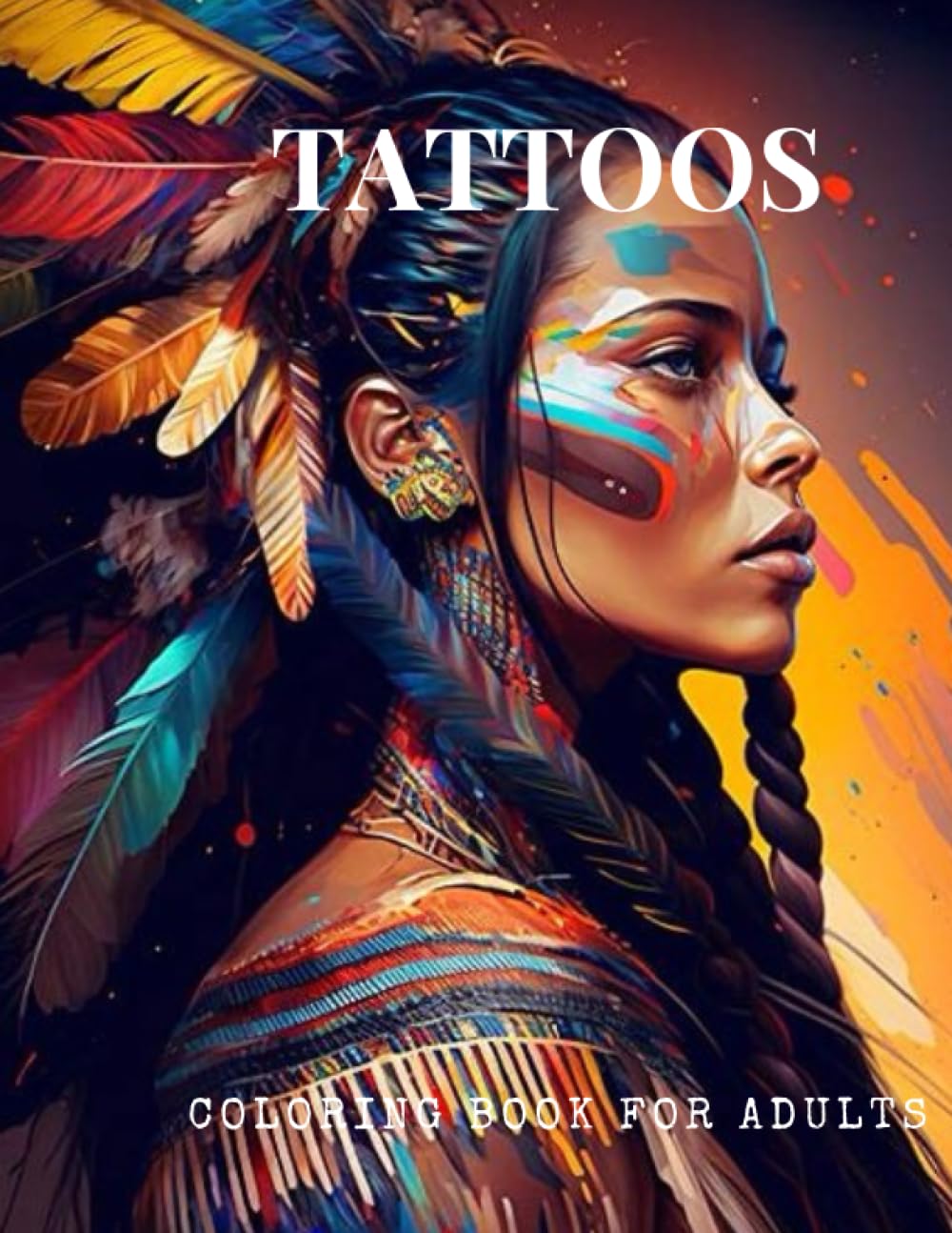 Tattoos coloring bookk for adults: coloring book for dults, amazing draws, tattos of native american, walfs and dream catcher , amazing advanture coloring book