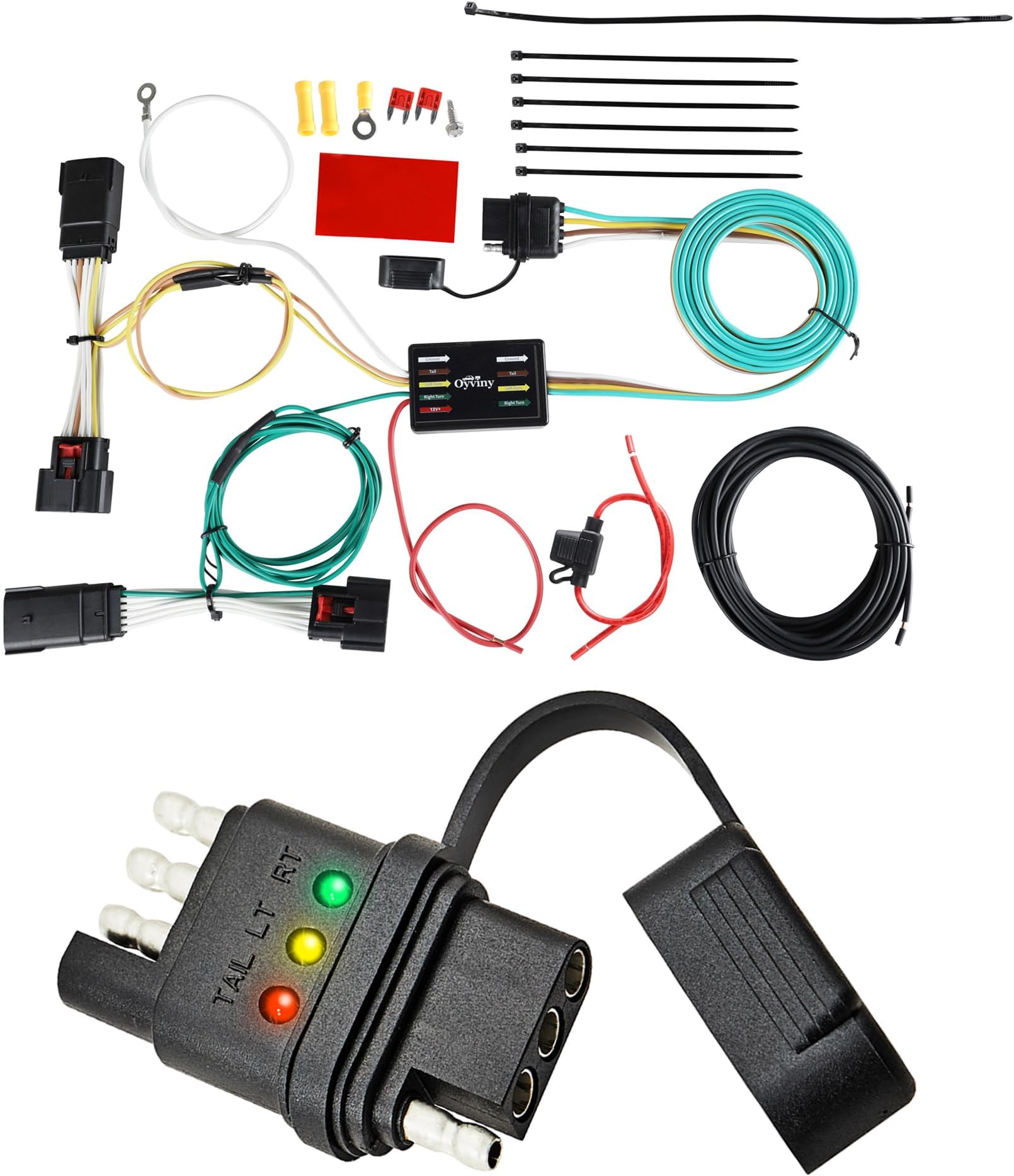 Oyviny 4 Way Trailer Wiring Harness 55370 For 1998-2008 Subaru Forester 2000 2009 Outback 2008 2014 Tribeca 2006 2007 B9 Tribeca 1996 1999 Legacy 2004 Impreza Wrx Wagon