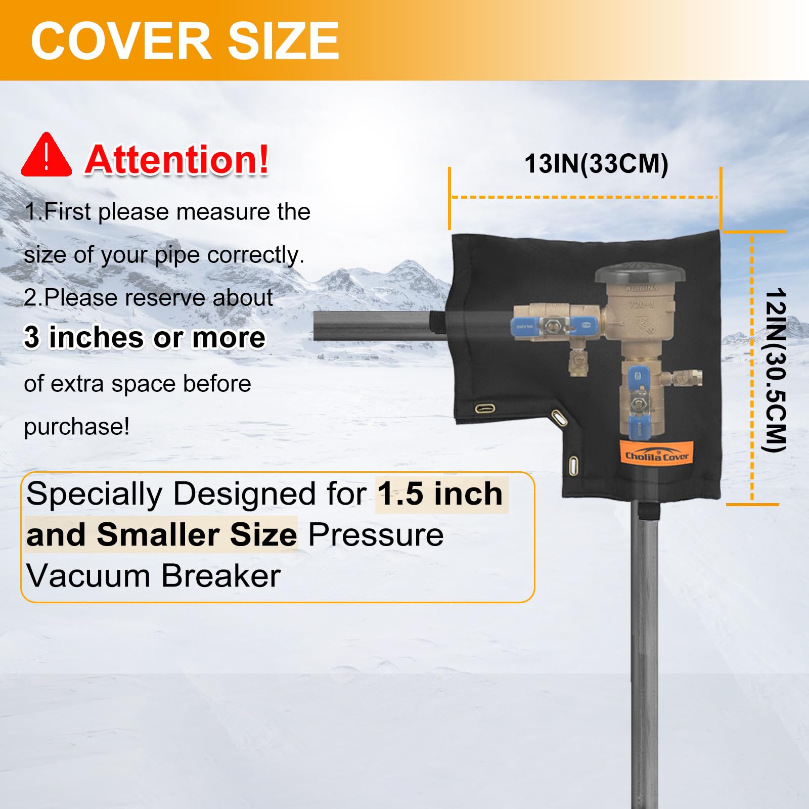 Backflow Preventer Cover Insulated Pouch For Outside