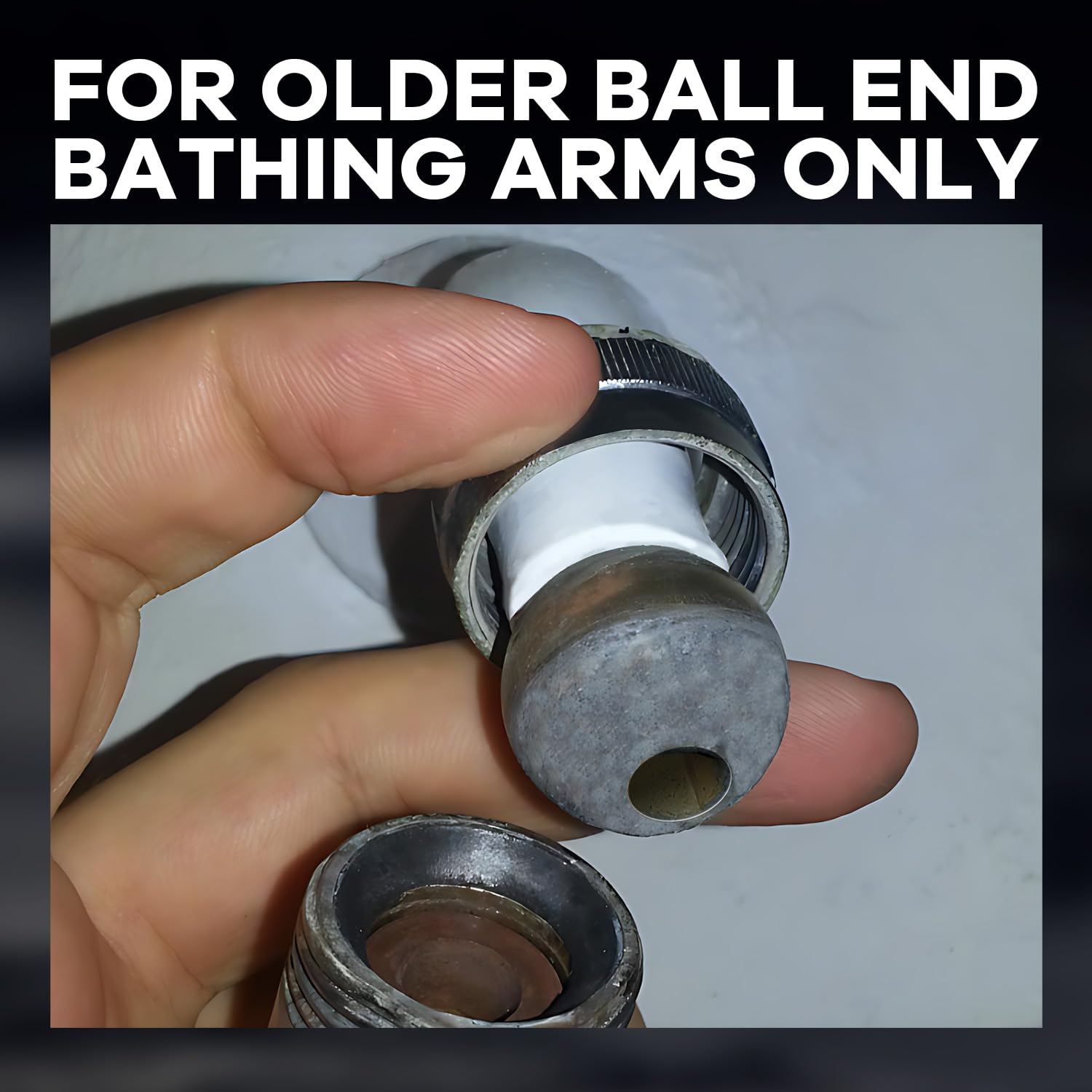 Adaptador de brazo de ducha con extremo de bola de 1/2 pulgada, rosca de tubo macho de estilo antiguo, se convierte para adaptarse a cabezales de ducha estándar 14UN 16UN es adecuado para la mayoría