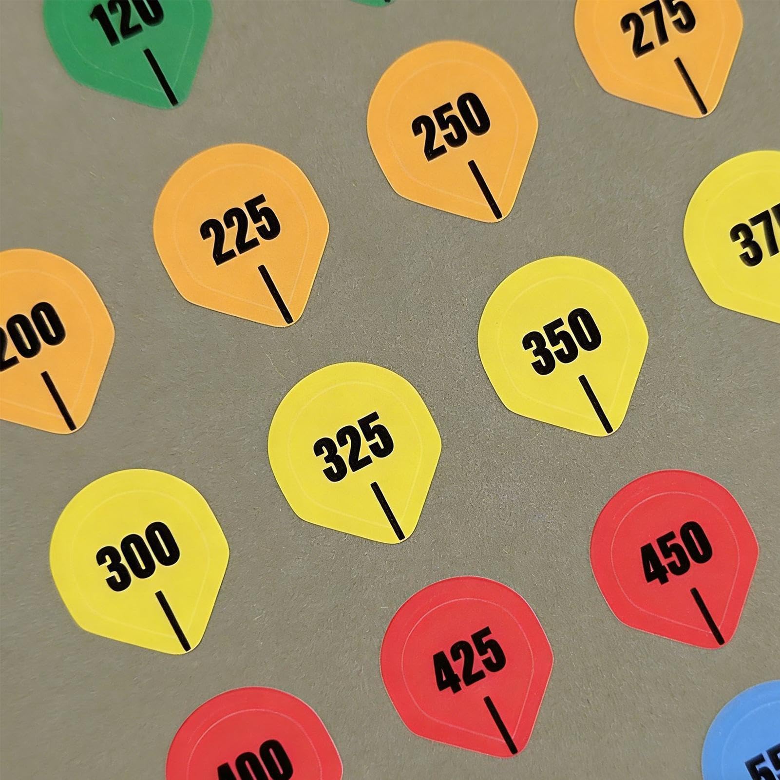 Zielfernrohr-Turm-Aufkleber – Maßgeschneidertes Yardage-Höhenband, wetterfeste Kalibrierungsaufkleber | Präzisions-Zielanzeige-Nummern-Set, Optik, Absehen-Identifikationsblätter, Schießausrüstung, Zub