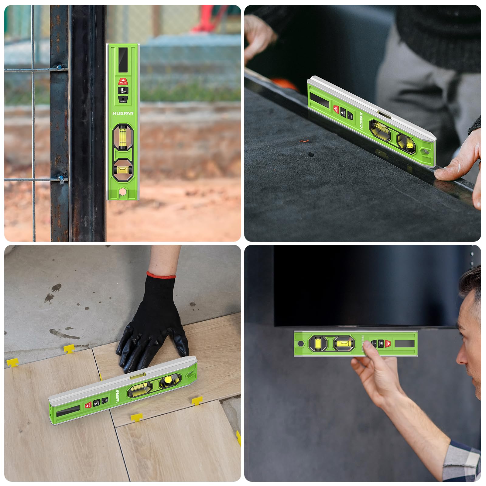 Huepar 3-in-1 Laser Level - Level, Measure, Align -7