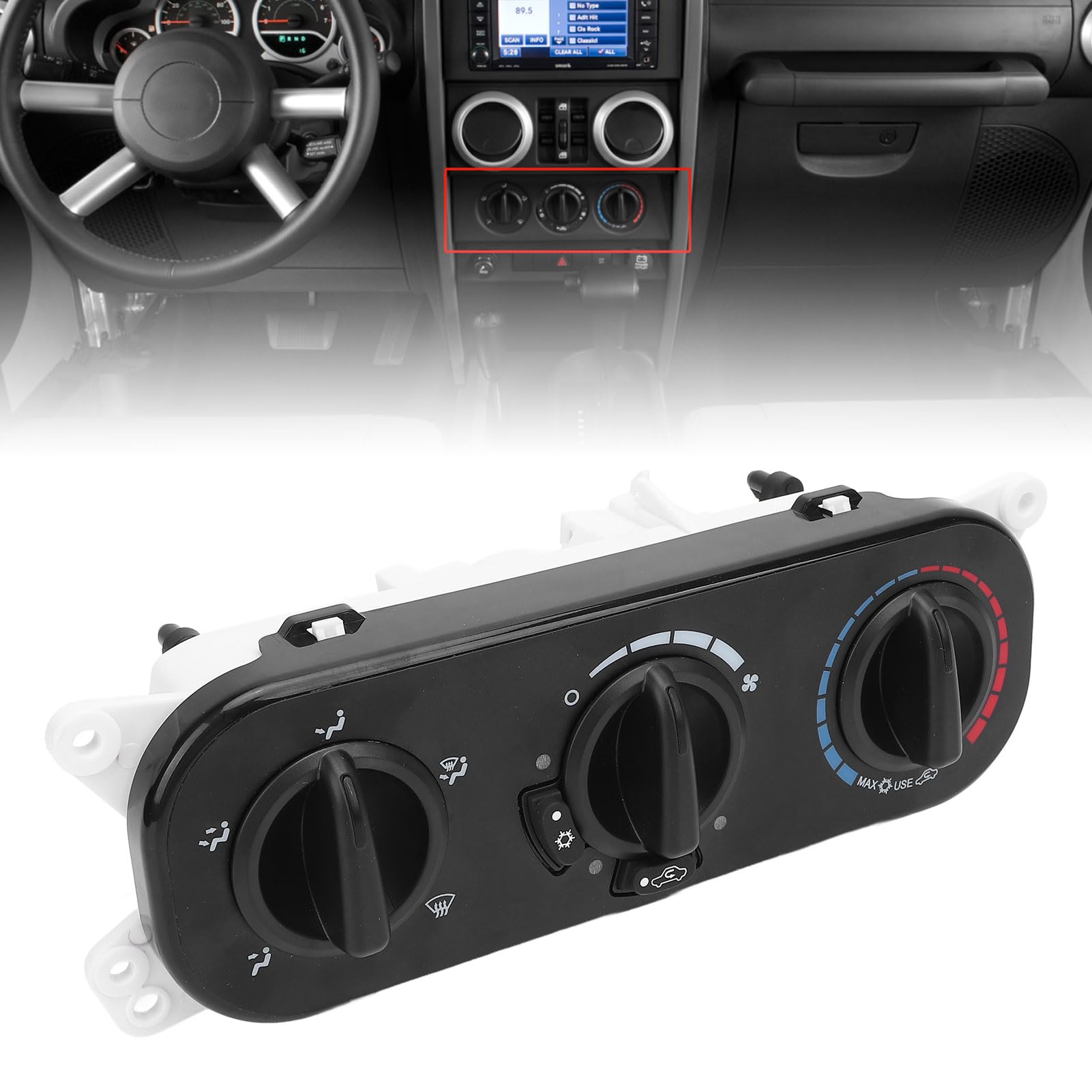 Srliya Módulo de Interruptor de Control de HVAC Regulación Duradera Funcionamiento Más Suave para Unidad de Control de Clima Automotriz