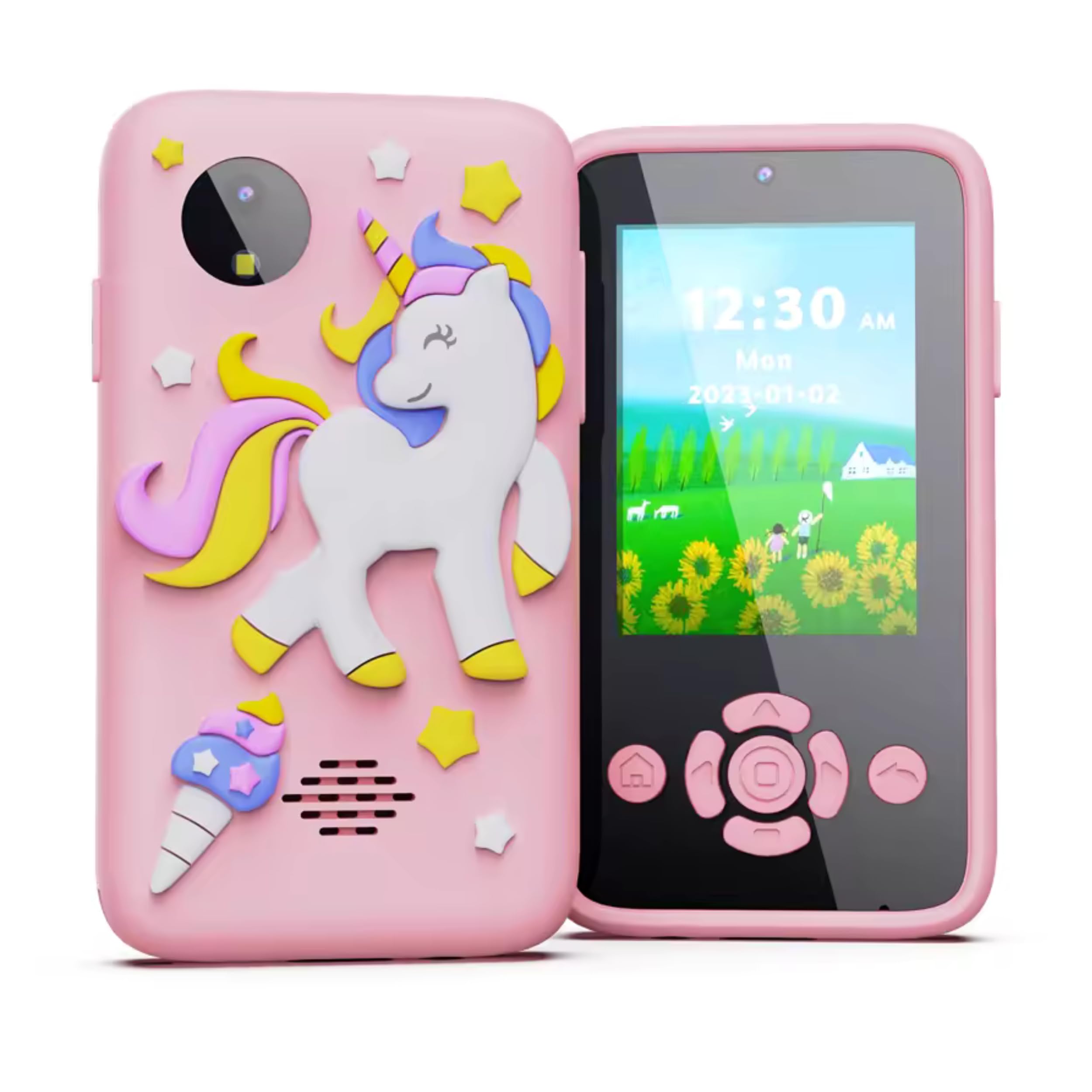 Lefan Plastic Kids Smartphone Toy Bumper with Mp3 Music Player- Dual Camera for Selfies- in Built Games 2.4" Screen 8Mp Camera Toys for Boys & Girls (Color May Vary) Multicolor (B0D7BX73NV) Amazon Price History, Amazon Price Tracker