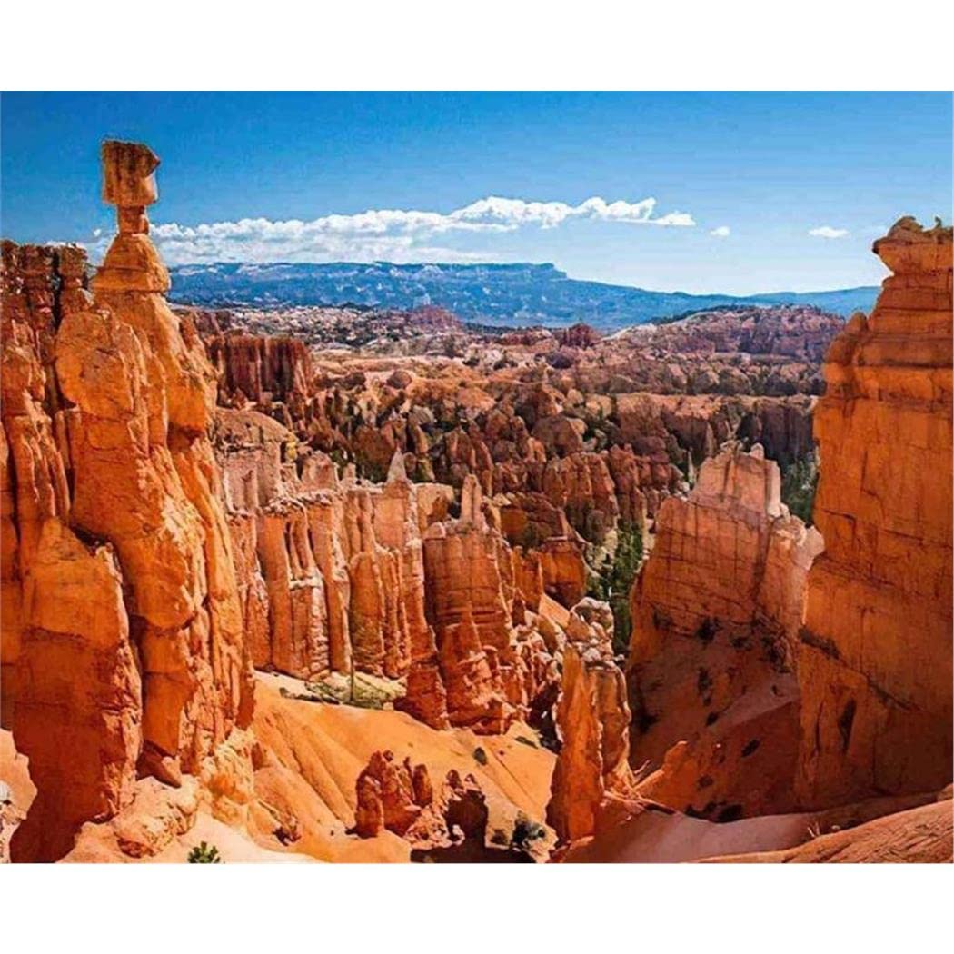 YSCOLOR Utah Diamond Painting Kits For Adults Landscape Bryce Canyon National Park At Navajo Loop Trail Usa Diy 5D Pictures Round Drill Art Relaxation Wall Decor Stitch 30x40cm