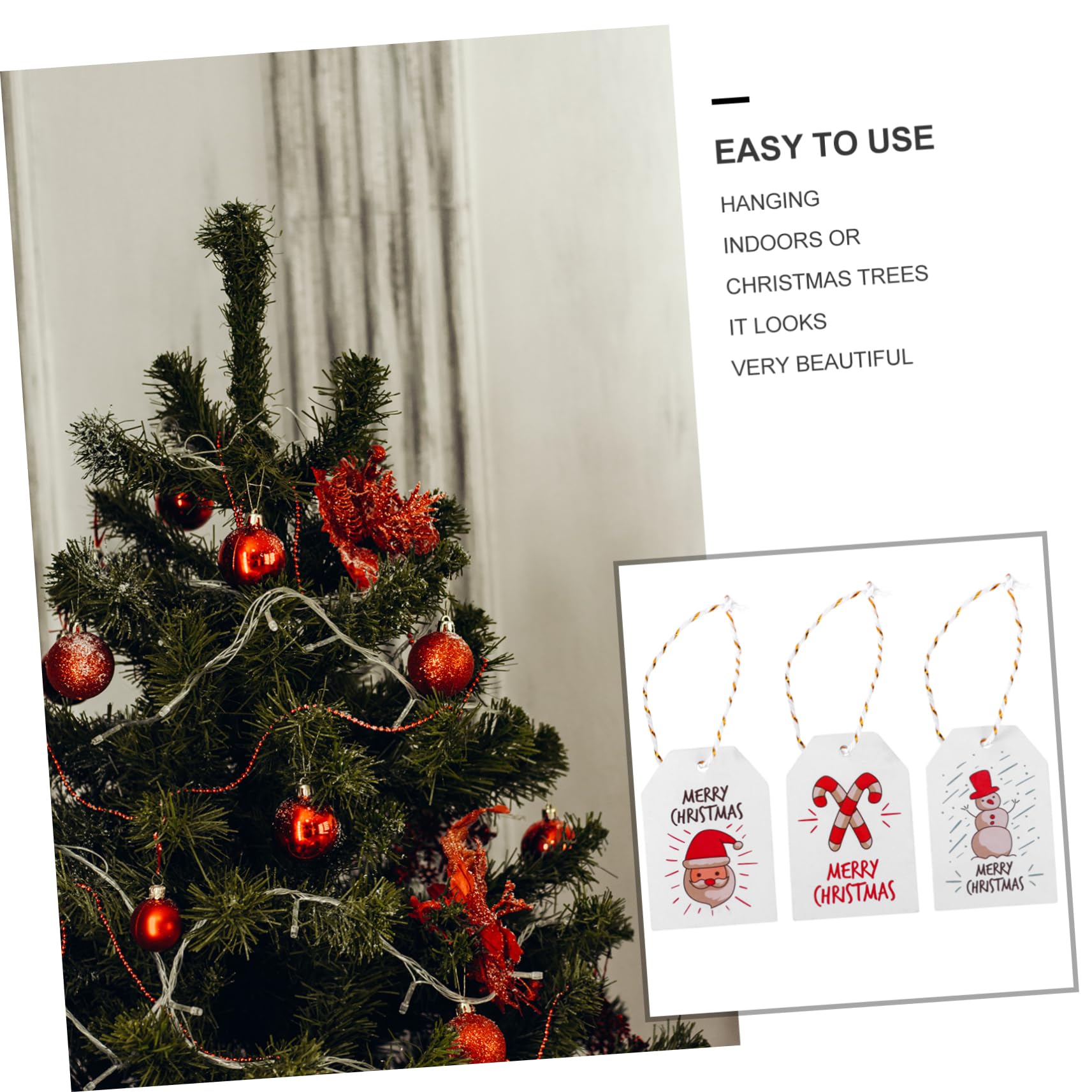 FRCOLOR 900stücke Weihnachtsaufkleber Mit Schnur Festliche Papieranhänger Für -projekte Und Weihnachtsbaumdekoration Bunte Designs Weihnachtsmann Und Zuckerstange
