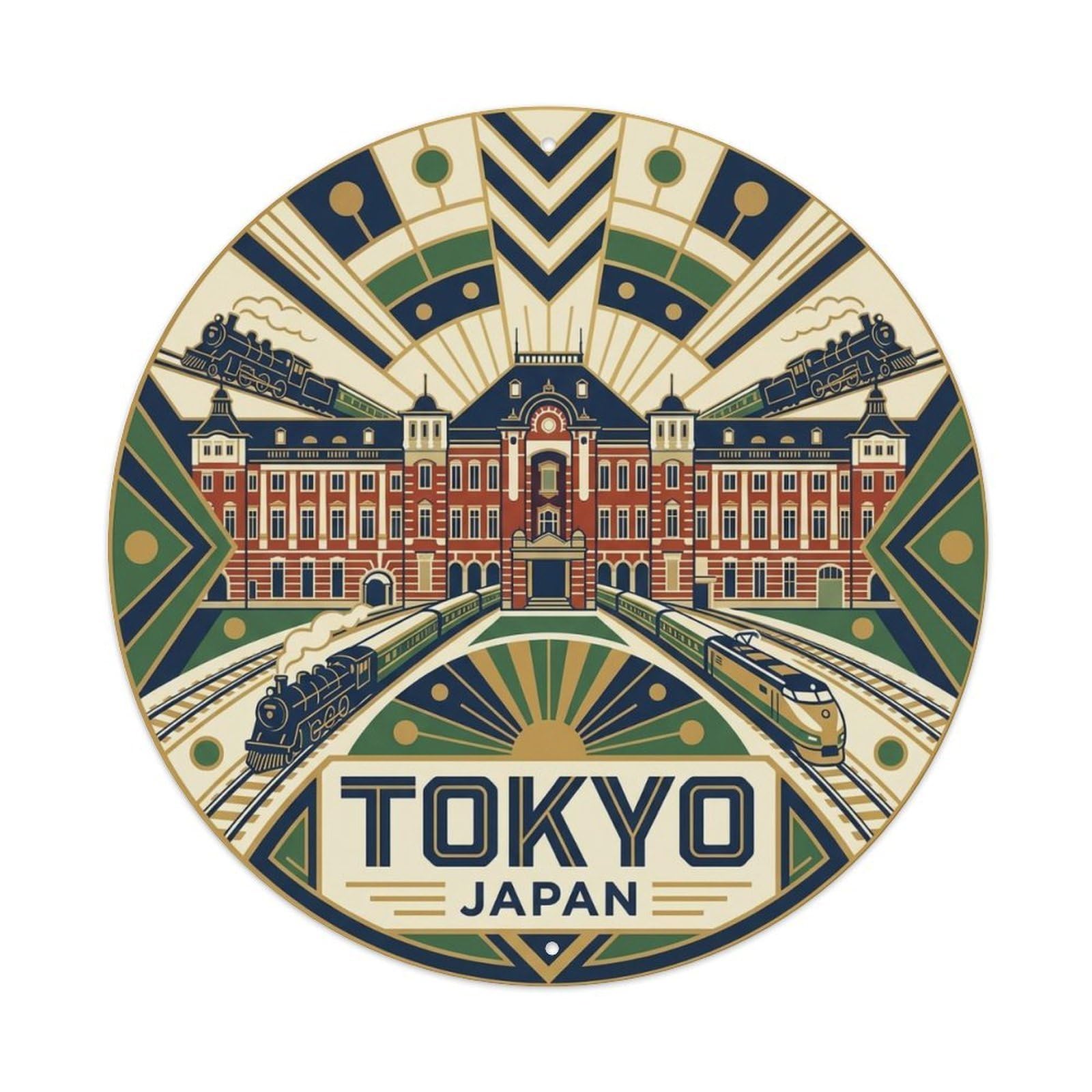 Vintage Travel Tokyo Japan Gateway Vintage Metal Tin Sign Plaque Wall Decor for Cafe, Club Bar, Office, Garden Metal Poster 8x8Inch