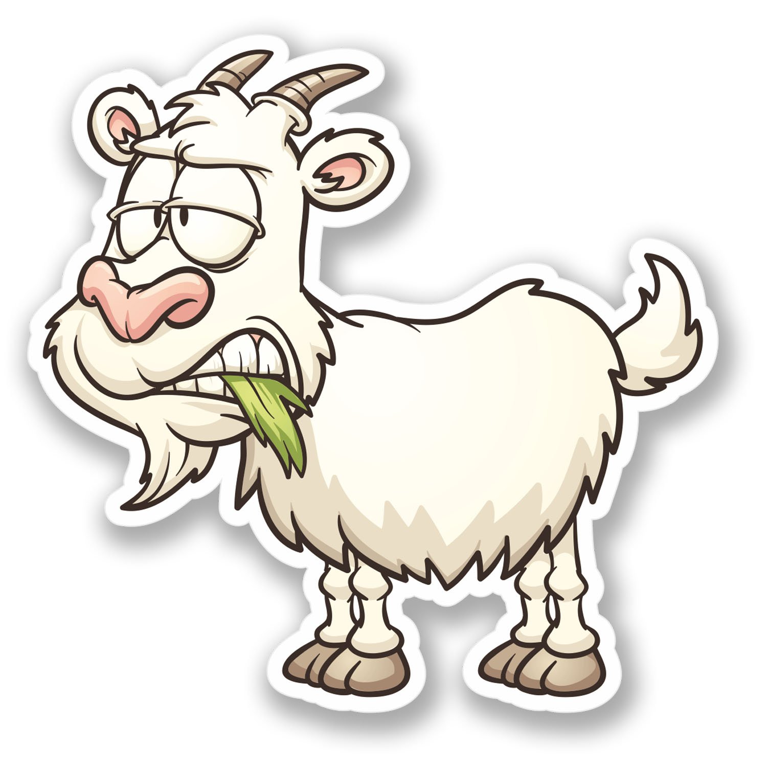 Destinationvinyl Multi 2 X Horned Goat Vinyl Sticker Bike Laptop Car Bike Helmet Funny Joke Gift #4355 (10Cm X 10Cm)