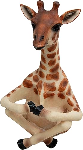 Miniatura 5 de Atlantic Collectibles Safari Madagascar jirafa salero y pimentero figura de 8.25 pulgadas de alto