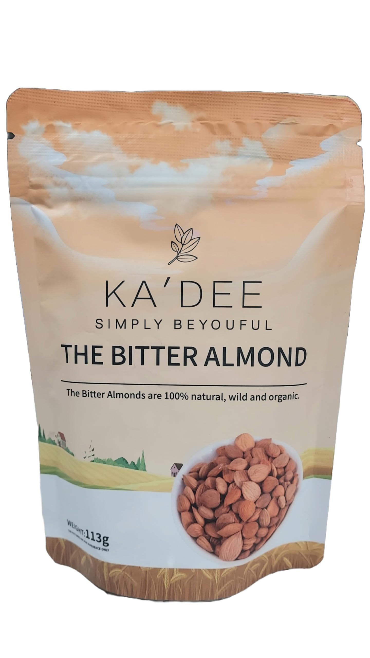 Organic Bitter Apricot Kernels 1/4 lb (4 oz), The Bitter Apricot Kernels (1/4Lb) 4oz The Bitter Almond 4oz Bitter Apricot Kernels Organic and Raw USDA Organic Certified Seeds, NON-GMO, Gluten Free, Resealable Bag