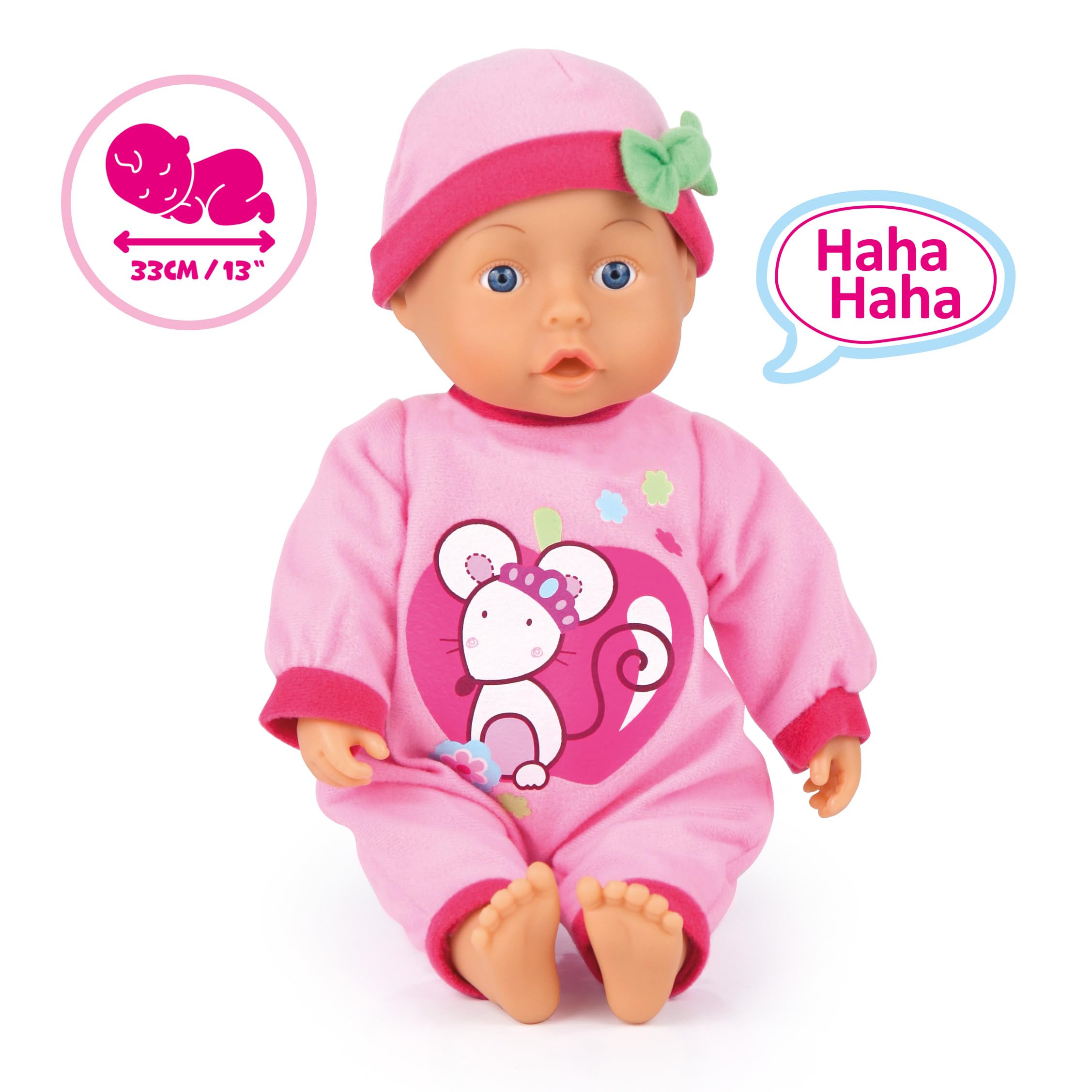 Bayer Design 93363AB First Words Baby Doll, Pink, 33 cm - Image 2