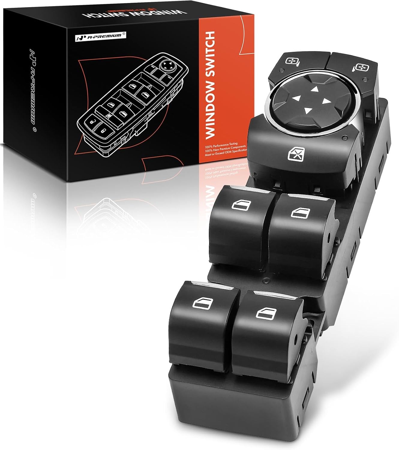 A-Premium Master Power Window Switch Compatible with Ford F-150 F150 2015-2020, Edge 2015-2016, Expedition 2018-2021, Front Left Driver Side, Replace# FL3Z14529DA