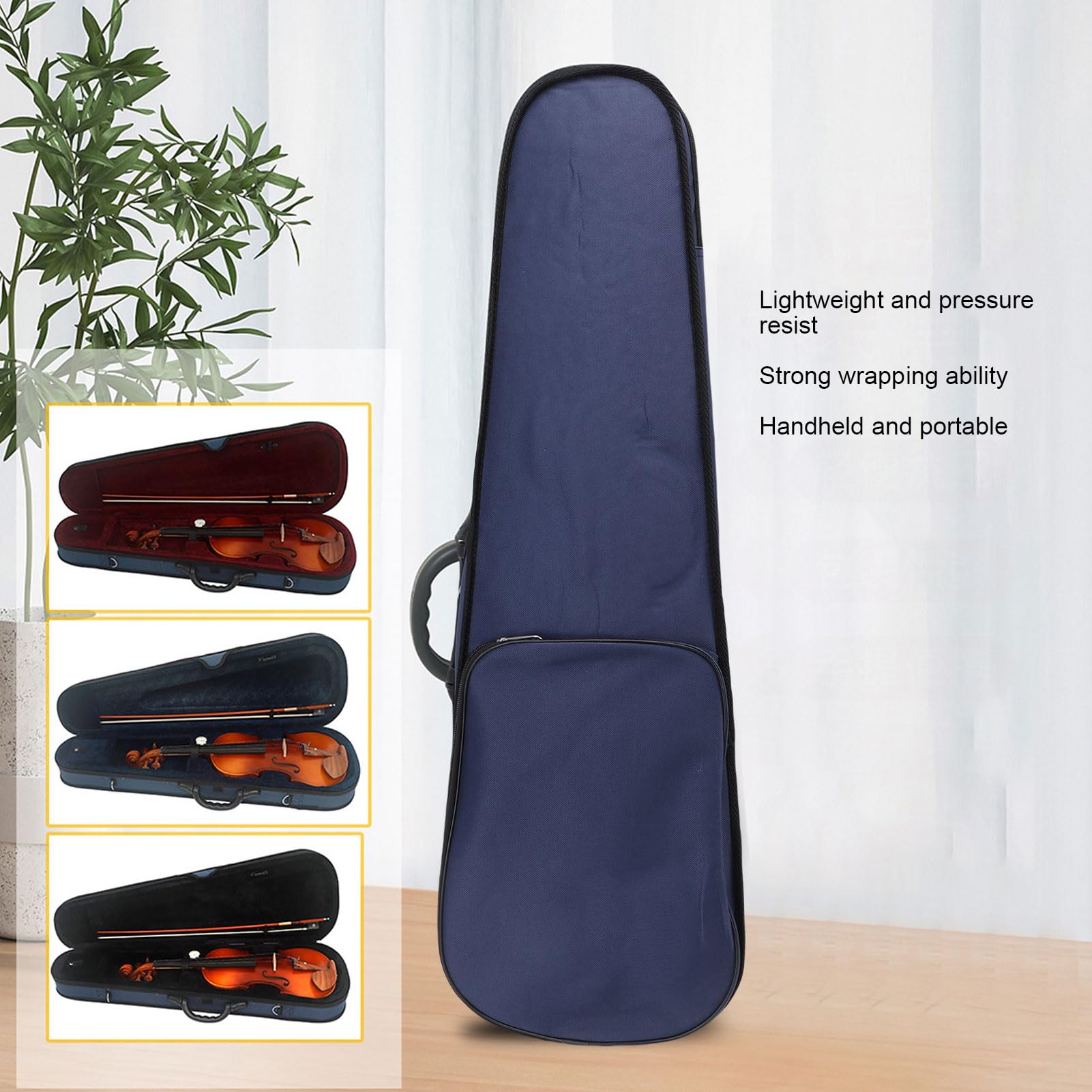 SUNGOOYUE 4/4 Custodia per Violino, Tessuto Oxford Leggero con Spalline da Viaggio per Viaggiare per Violini Elettrici Classici Shock Assorbimento della Schiuma Interno