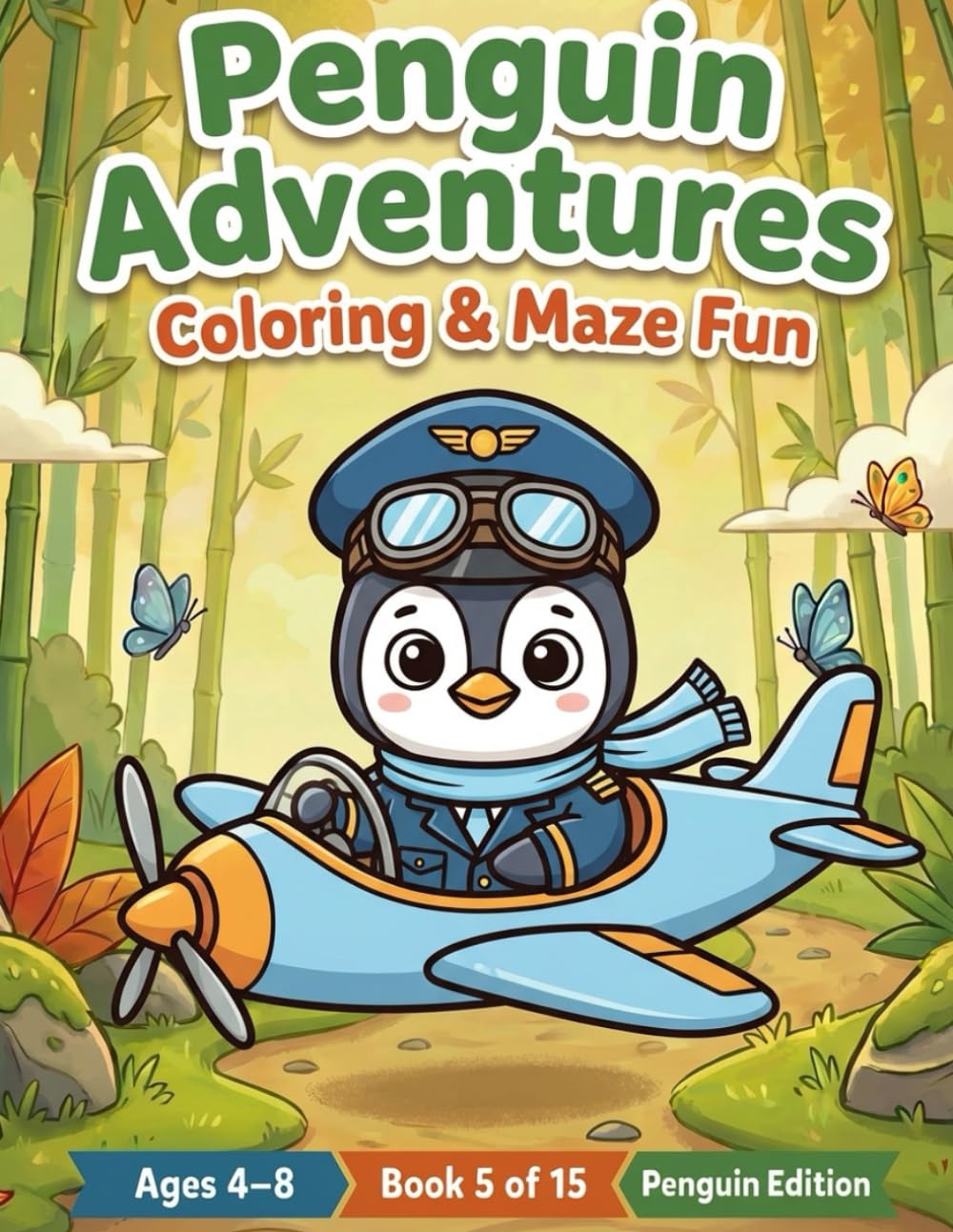 Penguin Adventures Coloring & Maze Fun.: A Fun and Educational Activity Book for Kids Ages 4–8. (Little Friends Adventures)