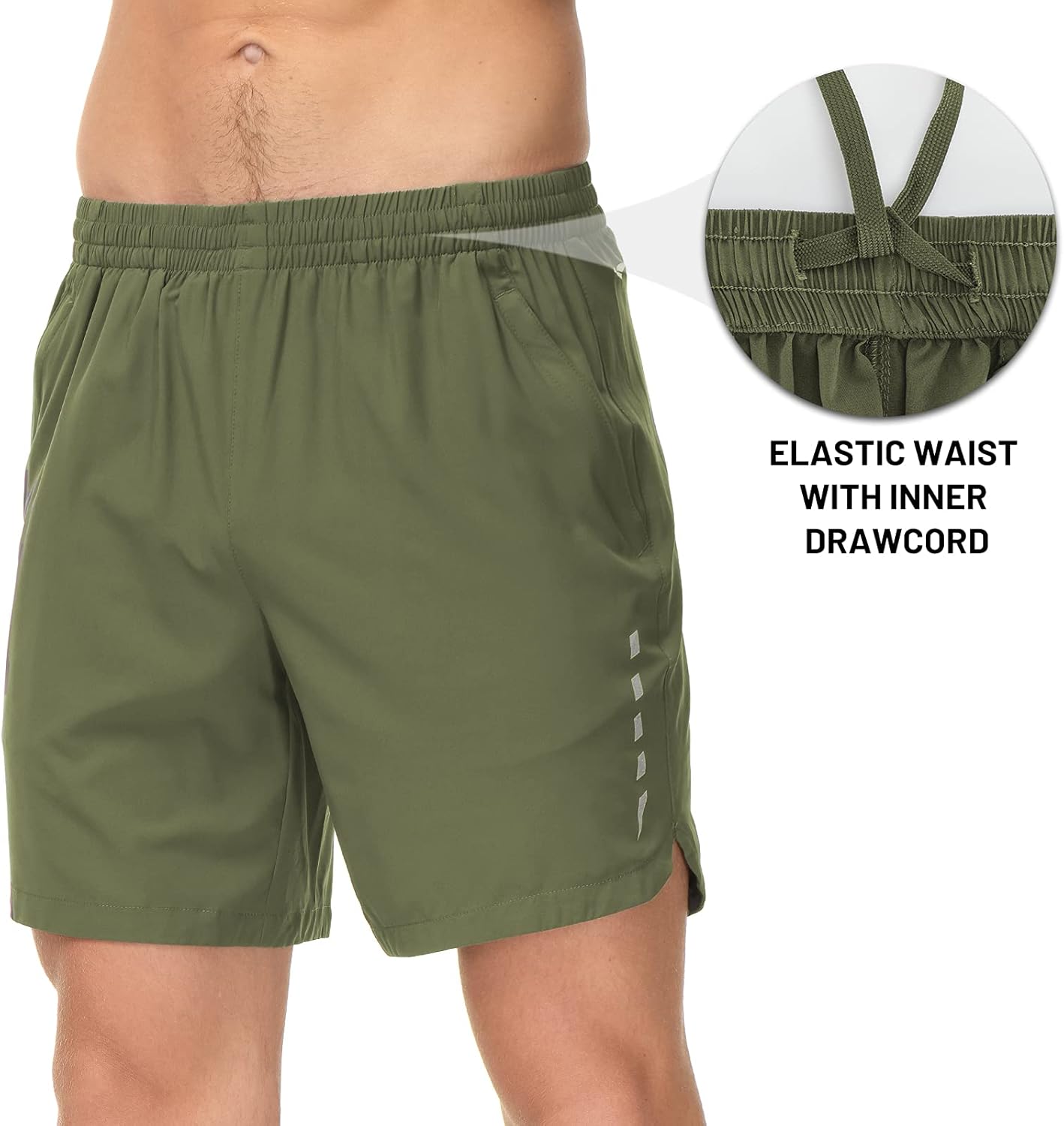 MIER Men's Quick Dry Workout Running Shorts Active Shorts with 4 Pockets, No Liner, Lightweight and Water Resistant, 7 Inches : Clothing