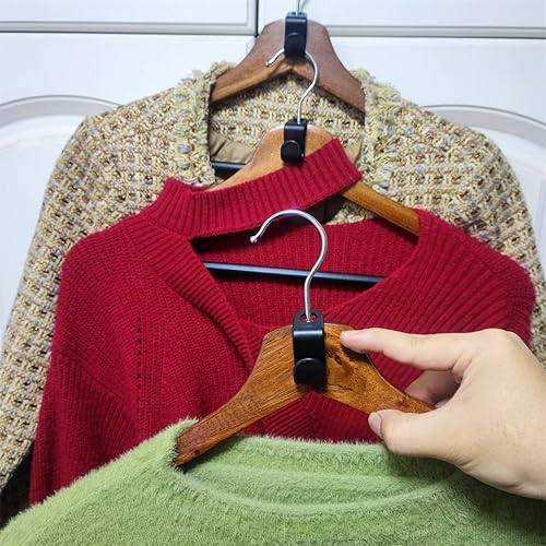 Miniatura 4 de Ganchos de conexión para colgar ropa ganchos de plástico en cascada ganchos extensores de conexión ganchos de ahorro de espacio ganchos de ropa para