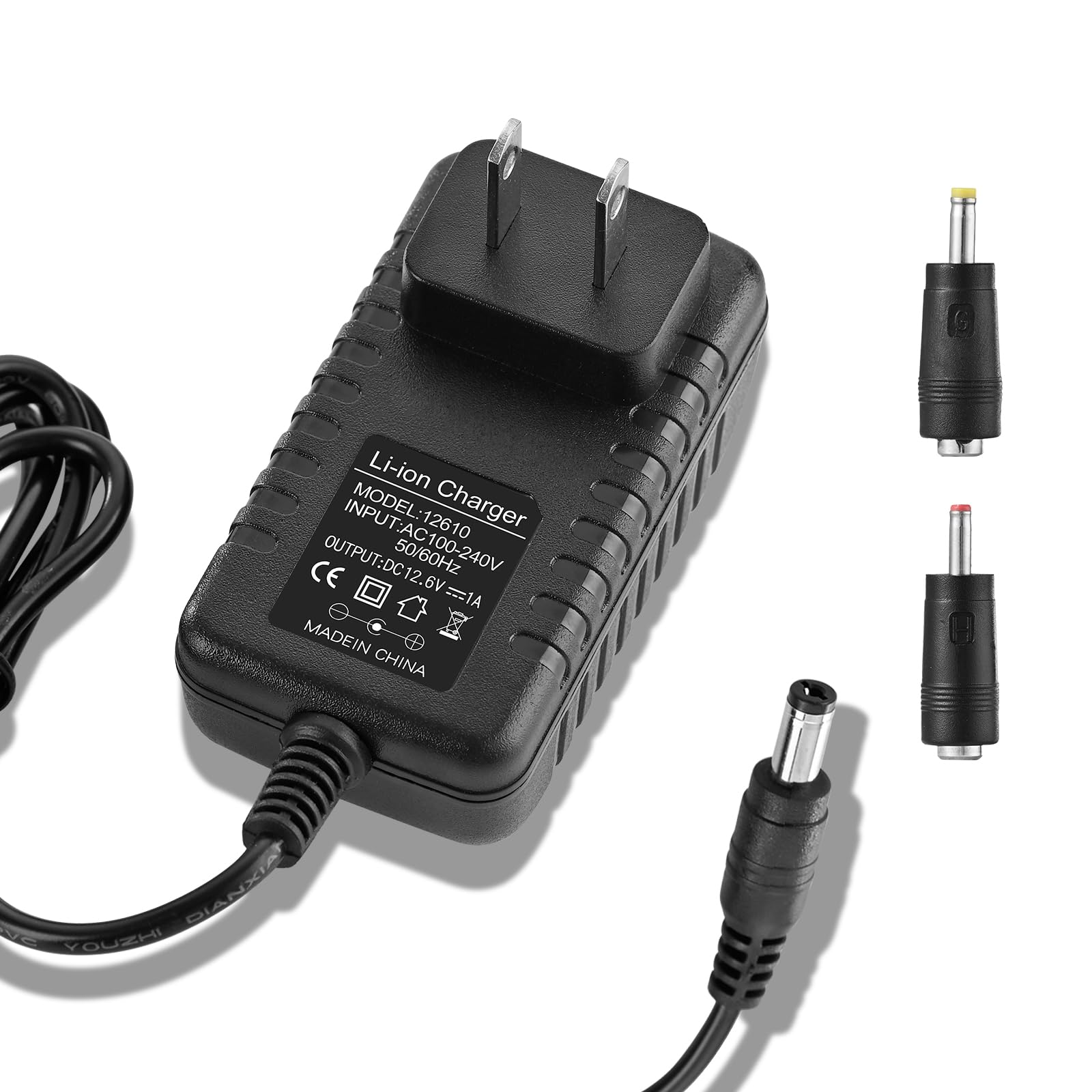 12V12.6V 1.0A Massage Gun Charger with Adapter - AC/DC Power Cord for Deep Tissue Massage
