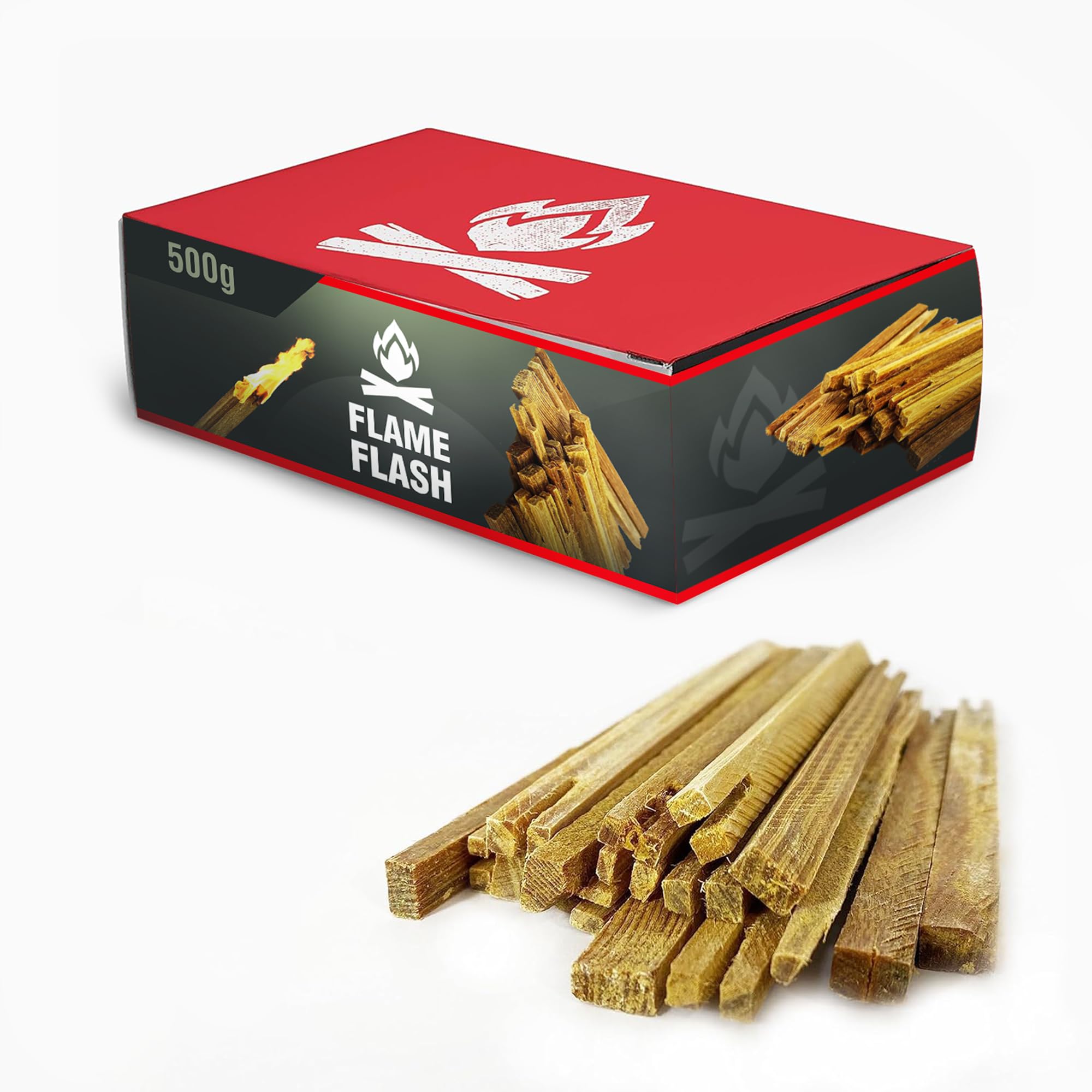 SWISSINNO Kindling Wood - Natural Fire Lighters for Wood Burners, Brown, 500 g