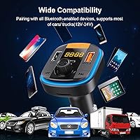 Vista 6 de Transmisor FM Bluetooth Bluetooth para automóvil - Adaptador BAISHUN Bluetooth 5.0 PD20W+QC3.0 encendedor de cigarrillos receptor de radio