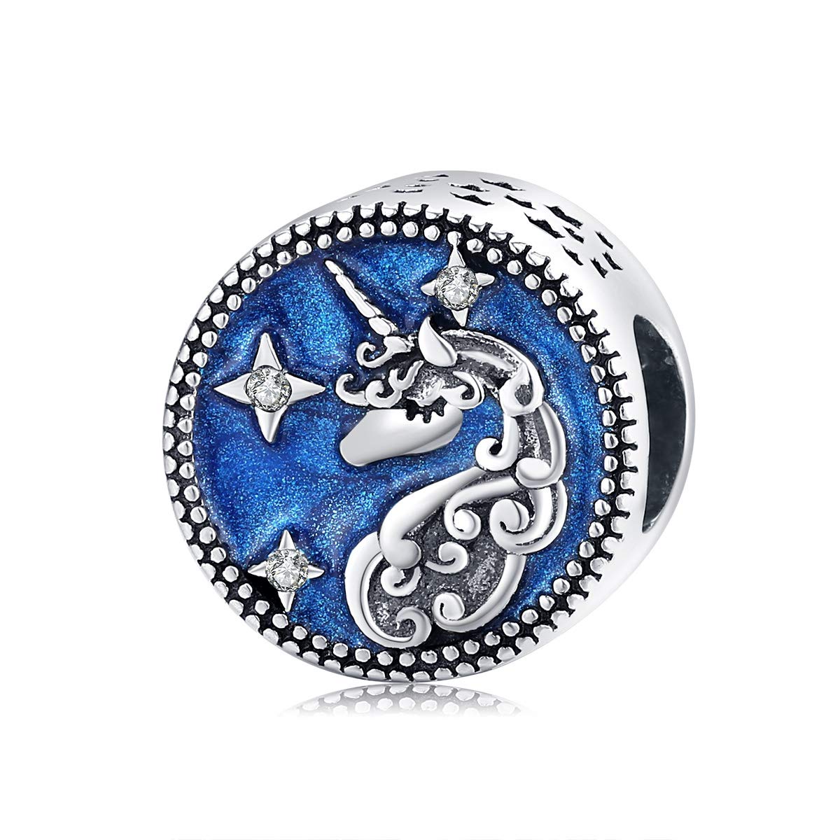 Colorful Enamel Unicorn Charms For Pandora Bracelets 925 Sterling