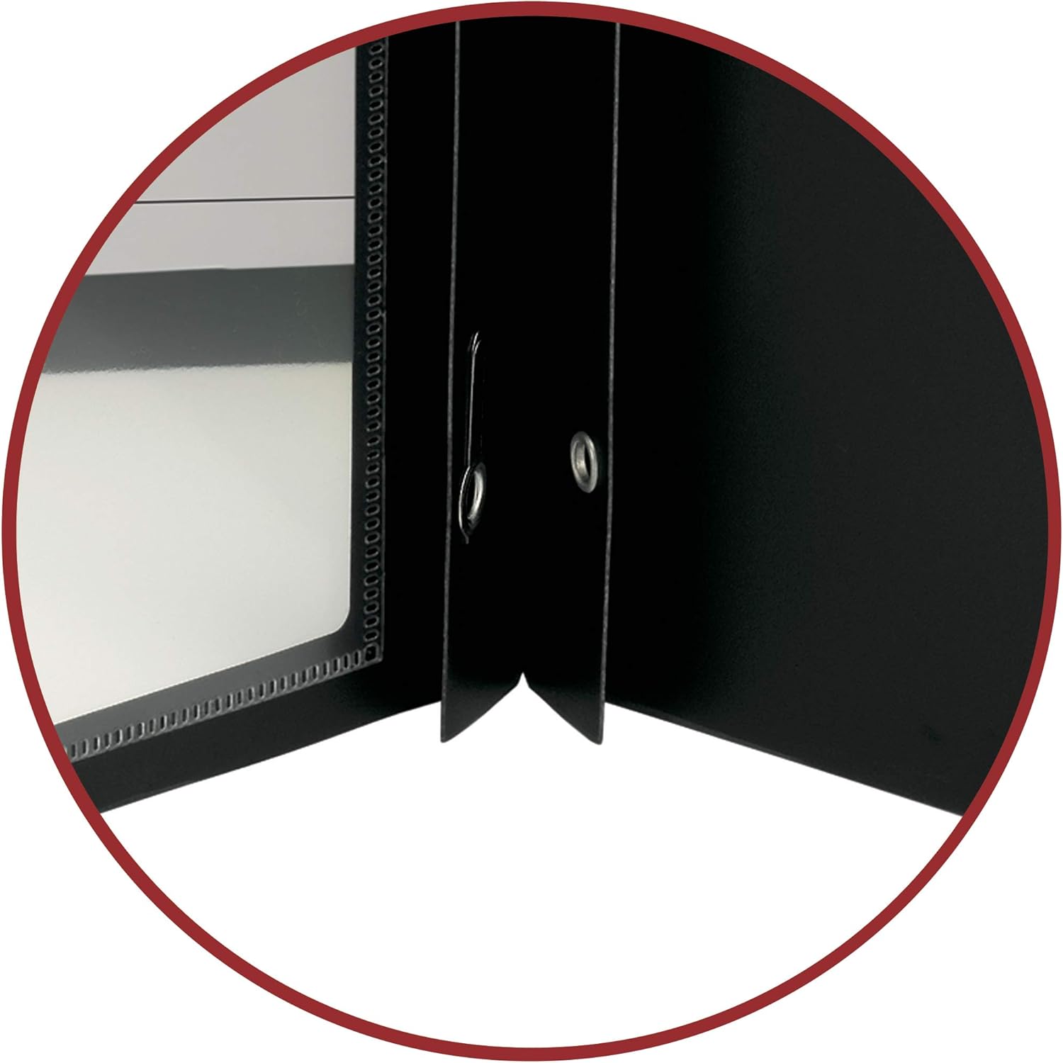 Smead Frame View Poly Report Cover, Three Double Tang Side Fasteners, Letter Size, Black/Clear Front, 5 per Pack (86020) : Business Report Covers : Office Products