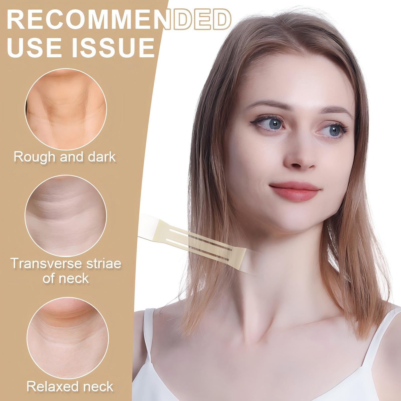 Cinta invisible para levantamiento de cuello para mujer, cinta de elevación instantánea invisible para cuello de pavo y doble barbilla, tiras impermeables para apretar y levantar el cuello