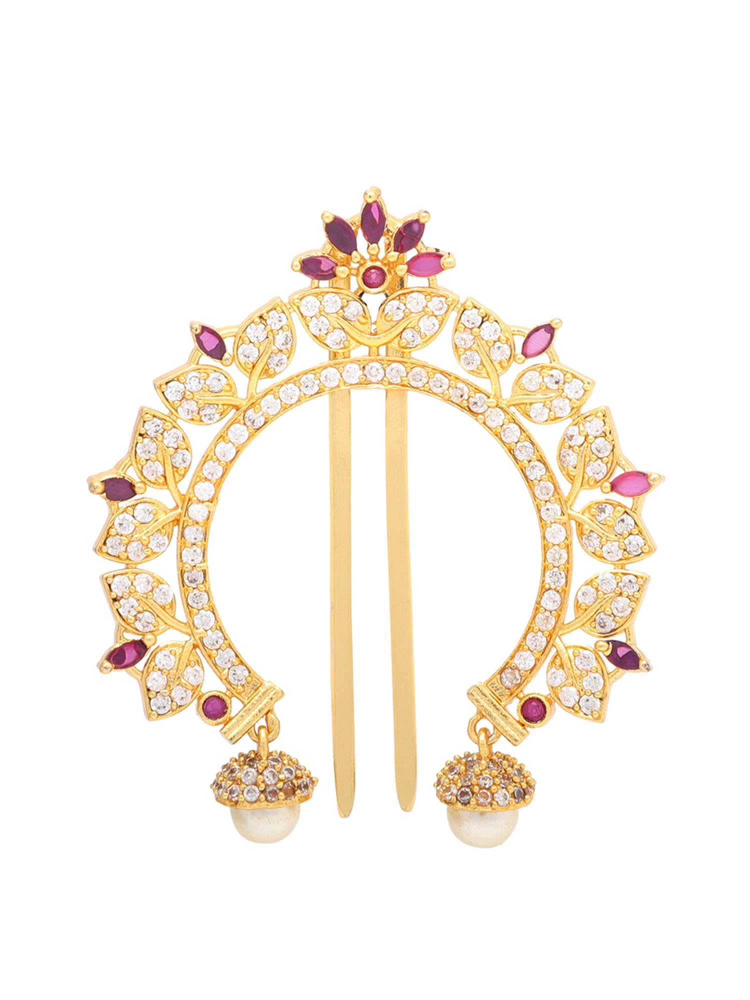 Yellow Chimes Juda Pin for Women Classic AD/American Diamond Studded Hair Accessories for Women and Girls. (Design 4) (B0B1TH346Q) Amazon Price History, Amazon Price Tracker