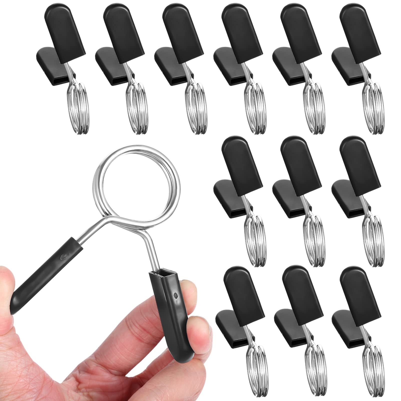 BESPORTBLE Spring Buckle Barbell Clip Collars Lock Clips Grips for Bars Dumbbell Accessory