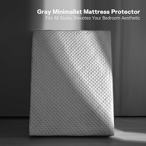 Miniatura 7 de Protector de colchón impermeable de tamaño matrimonial, bolsillos profundos de 17 pulgadas para colchones gruesos, a prueba de fugas, resistente a