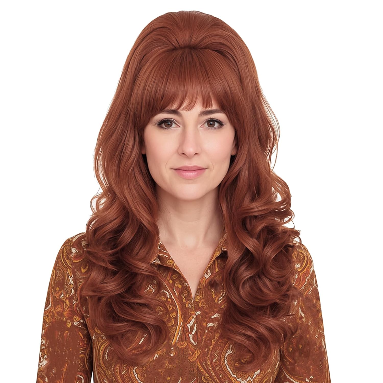 Probeauty Long Wavy Auburn Copper Bouffant Beehive Wigs Big Curly Wave Retro Wigs for Women 70s 80s Costume 23 Inch Probeauty Long Wavy Auburn Copper Bouffant Beehive Wigs Big Curly Wave Retro Wigs for Women 70s 80s Costume 23 Inch