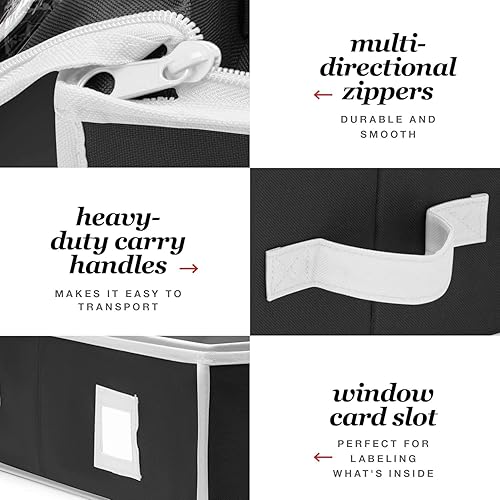 Miniatura 3 de Organizador de papel de regalo de alta calidad, soporte para papel de regalo con bolsillos adicionales para decoraciones navideñas, asas reforzadas