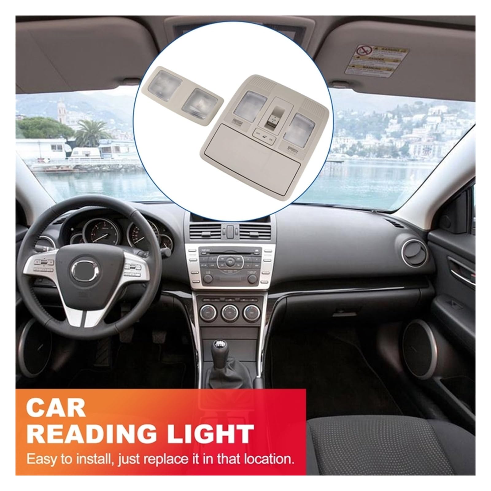 KD45-51-310 Car Reading Light Dome Light Sunroof Switch Glasses Case,Compatible for Mazda 3/6 /CX-5/ CX-3 KD47-69-970