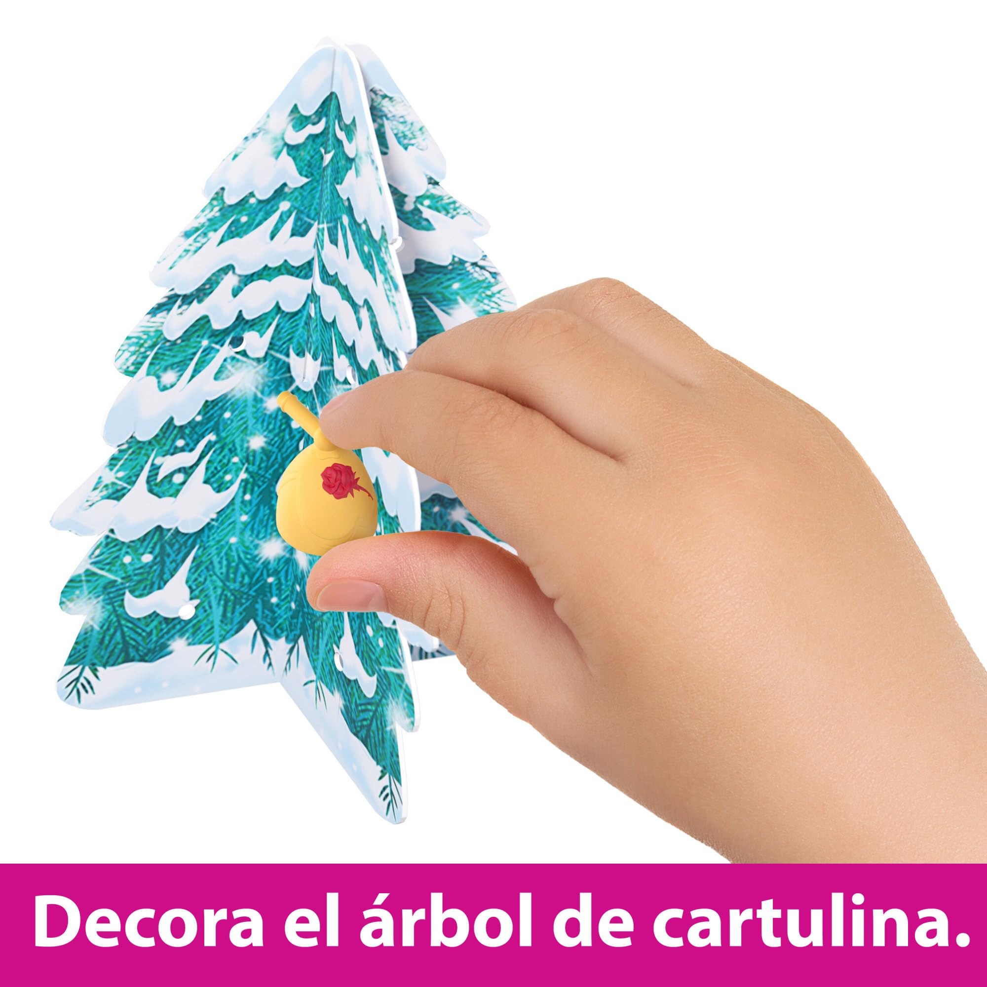 Mattel Disney Princess Calendario de Adviento 4 muñecas princesas con accesorios sorpresa de juguete, regalo de Navidad +3 años (HLX06)