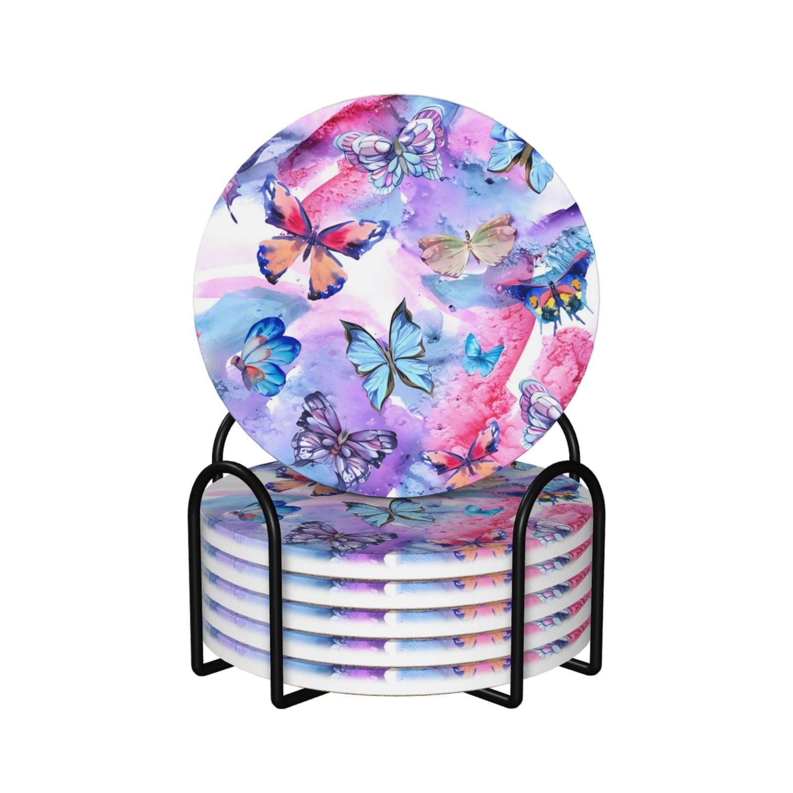 Dessous de verre papillon colorés pour une décoration de table de cuisine gaie